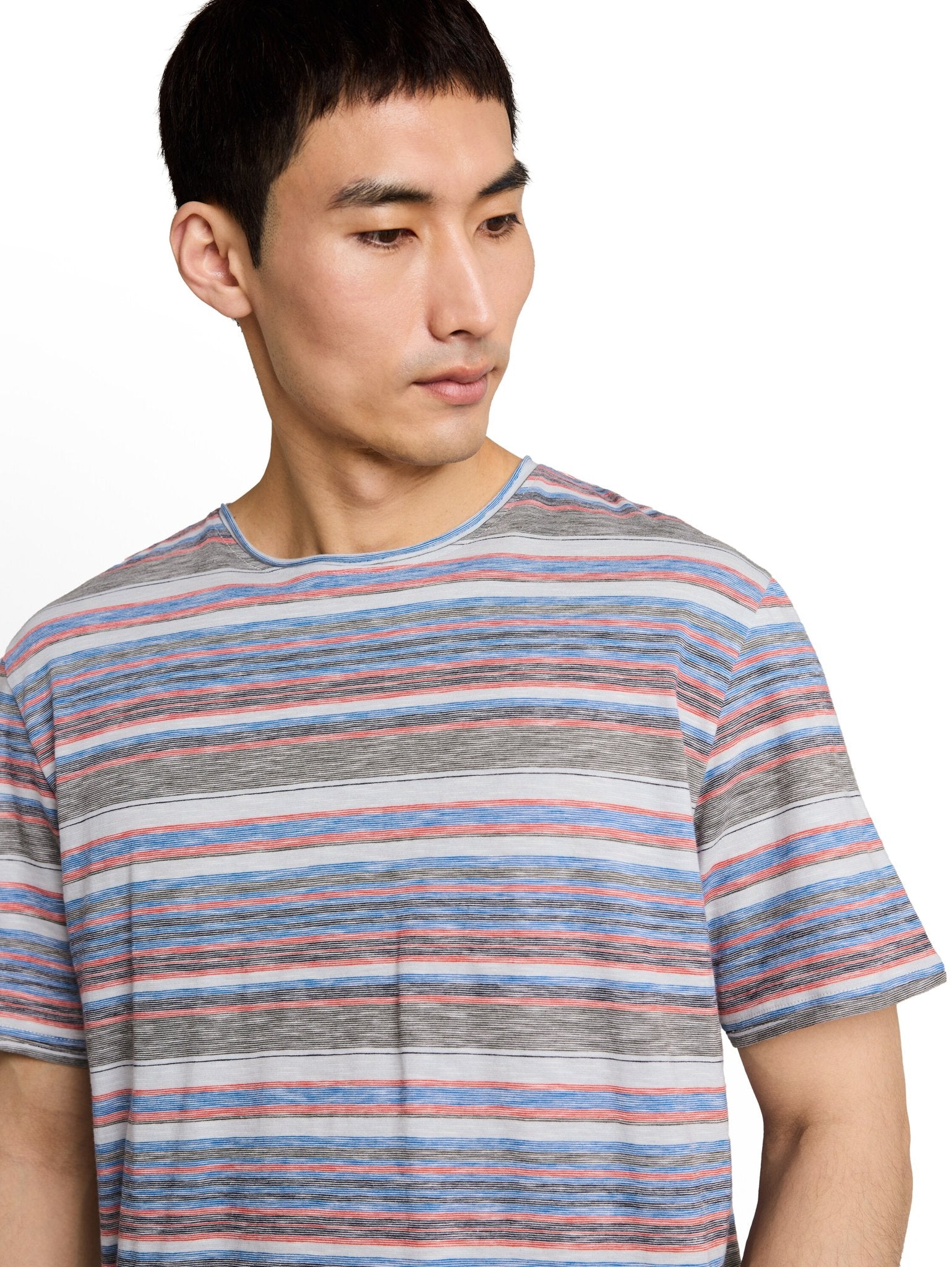 Tom Tailor Herren T-Shirts kurz White Green Mul