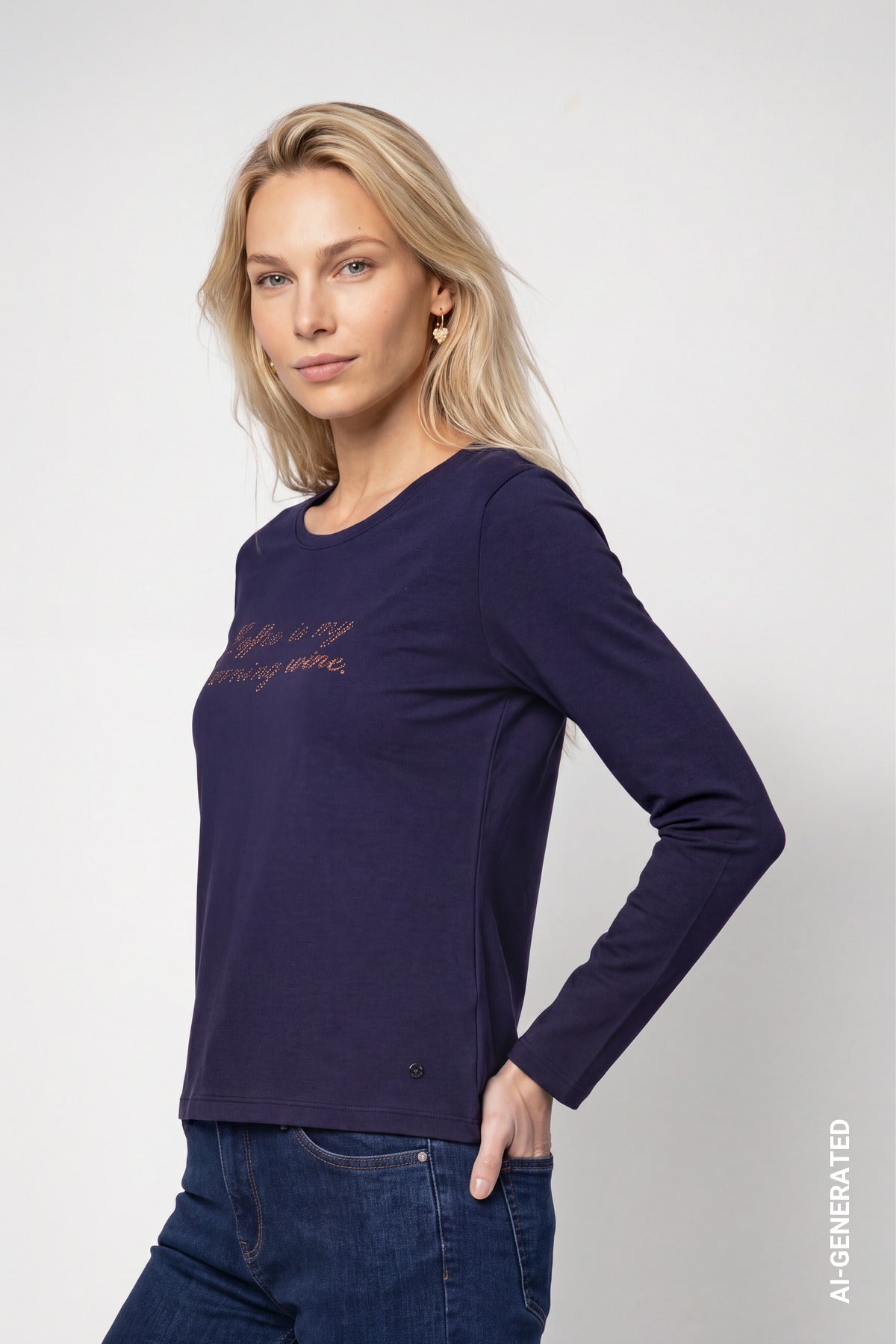 Monari Damen T-Shirts  Dark Blue