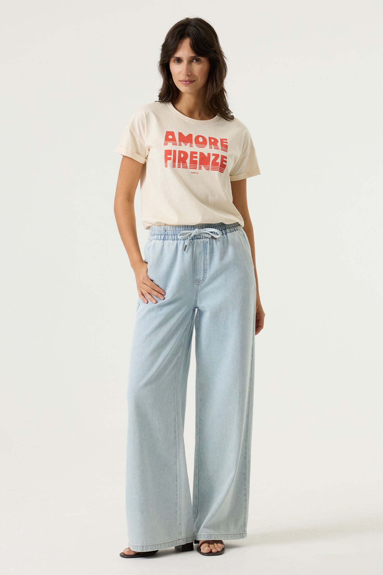 Garcia Damen T-Shirts Whitecap