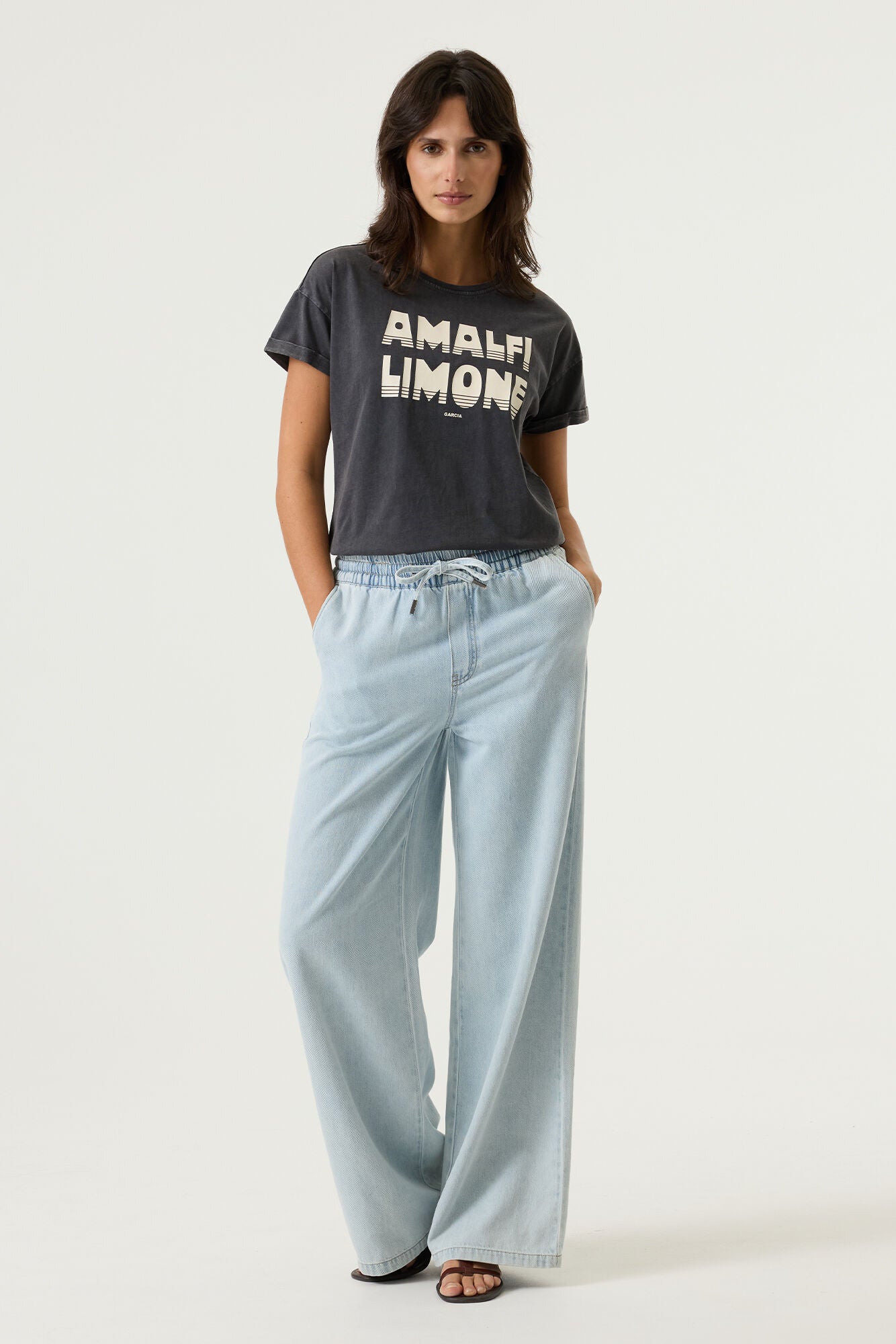 Garcia Damen T-Shirts Antracite