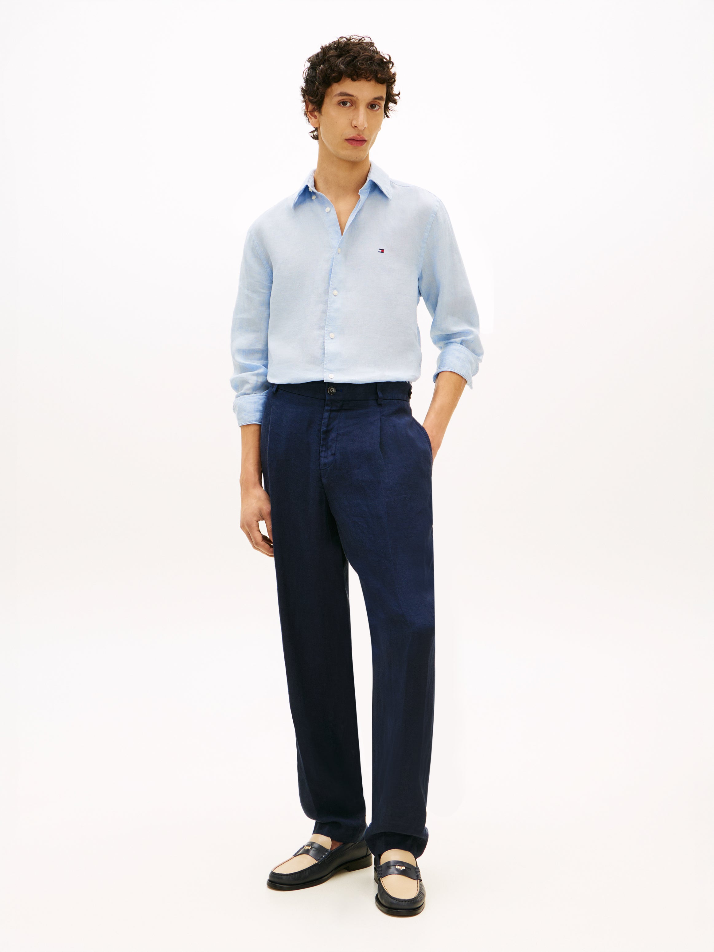 Tommy Hilfiger Herren Hemden Co Blue