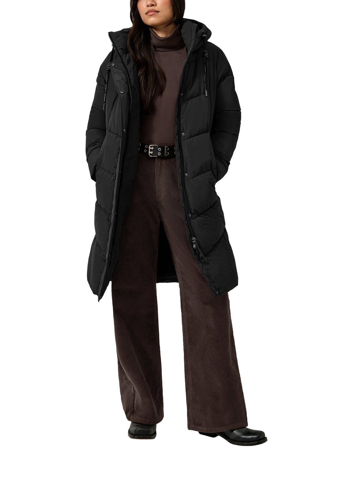 QS by S.Oliver Damen Mantel  Grey/Black