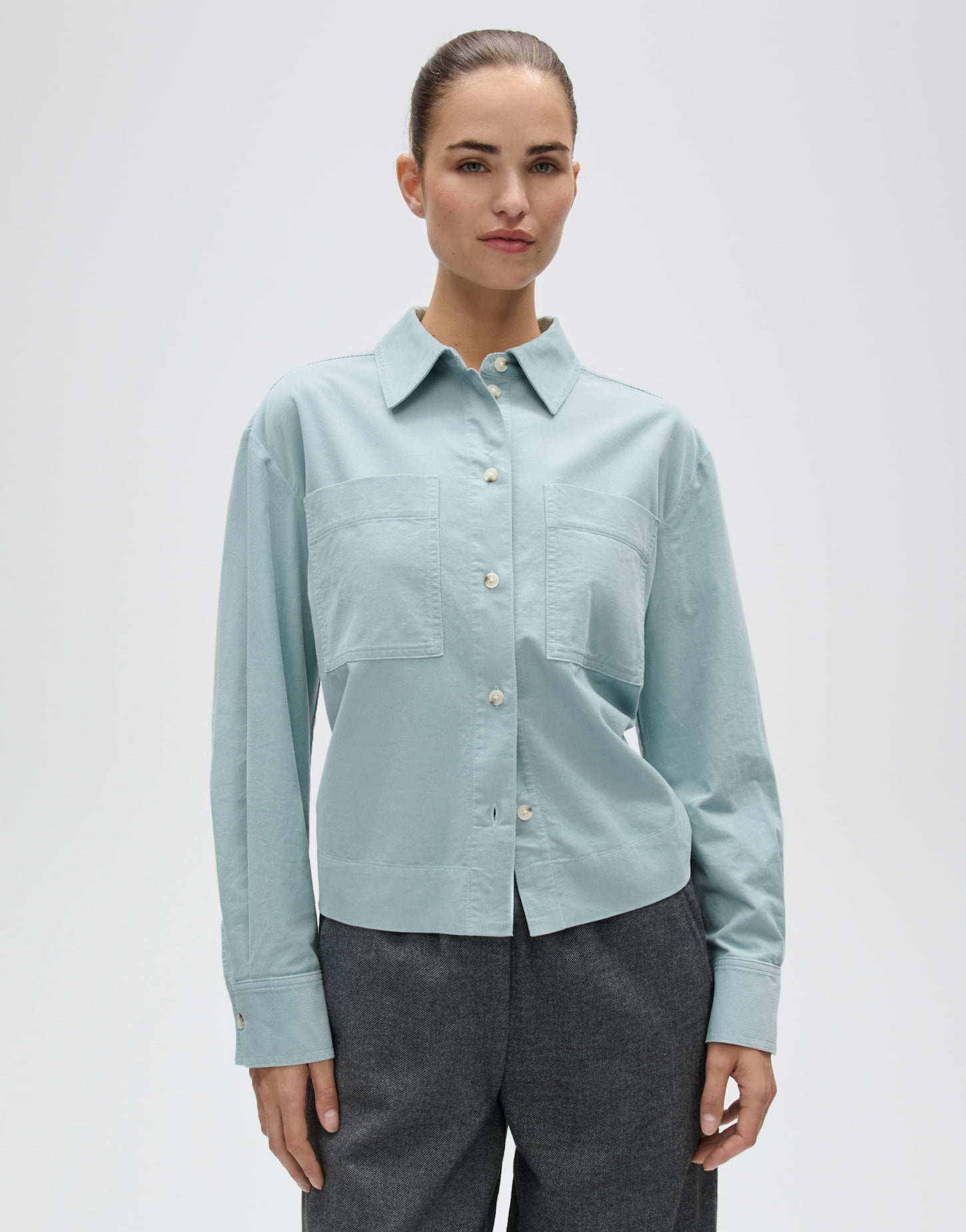 Opus Damen Blusen Dusty Aqua