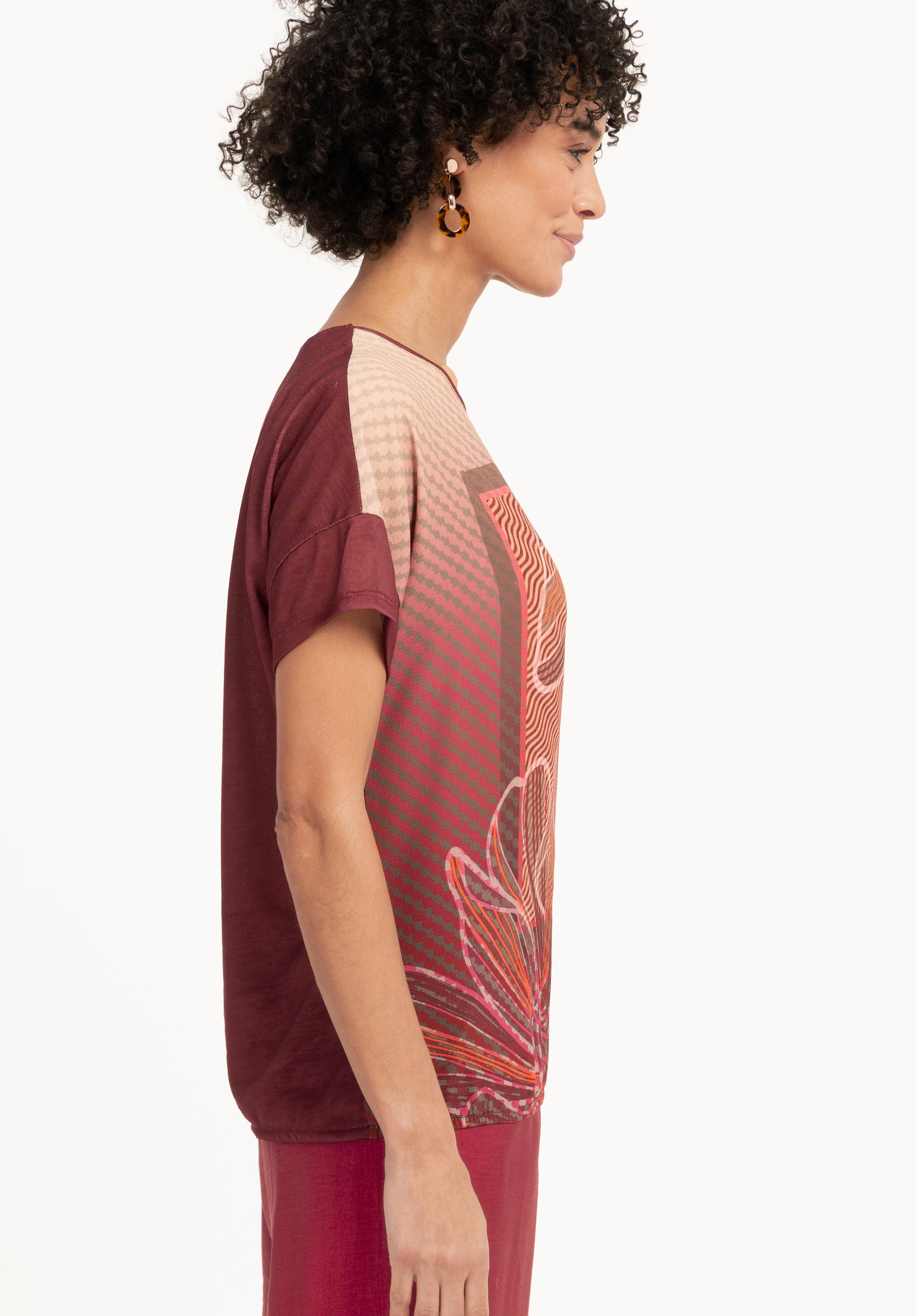 Bianca Damen T-Shirts Dark Barolo