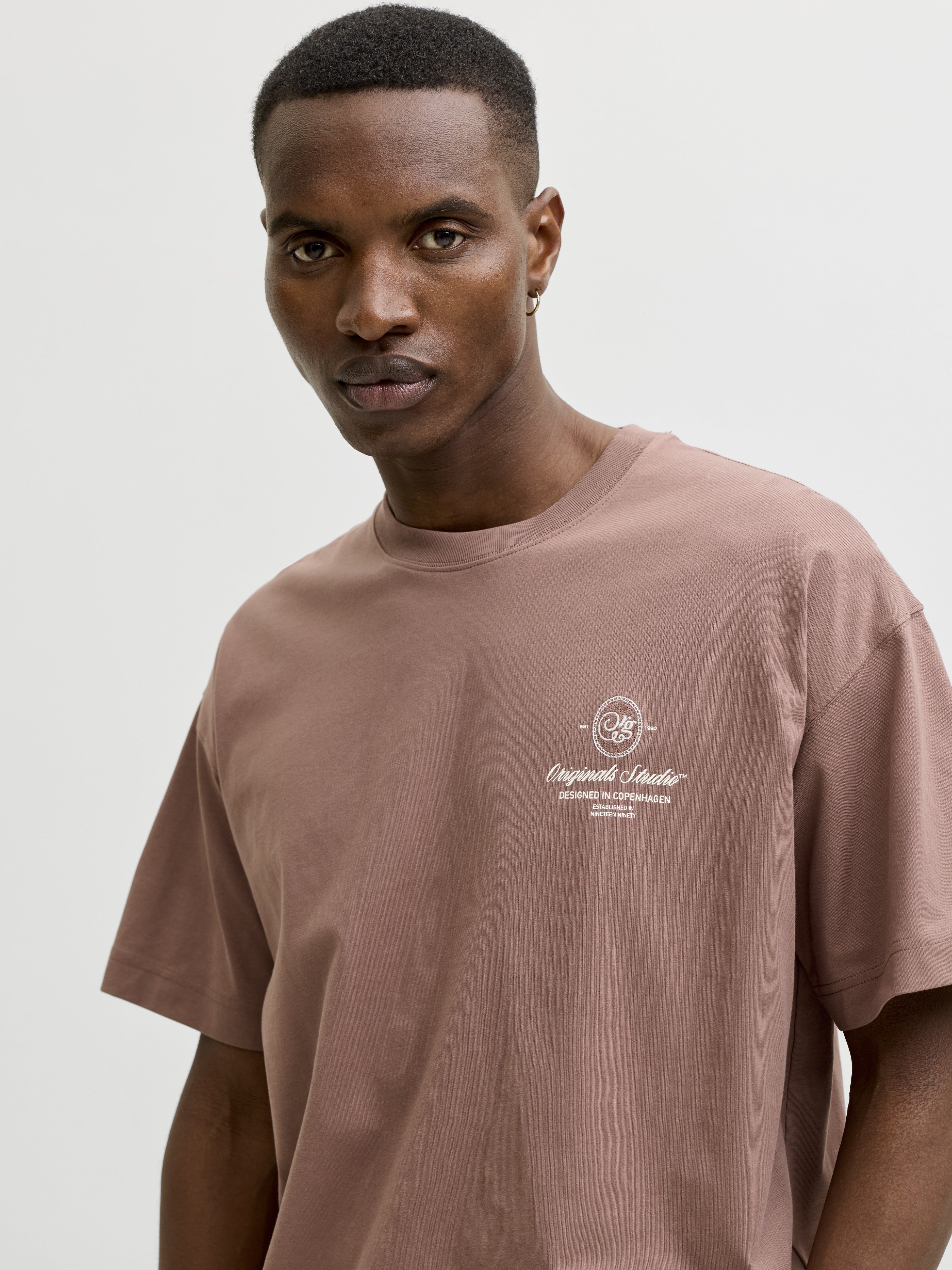 Jack & Jones Herren T-Shirts kurz Nutmeg