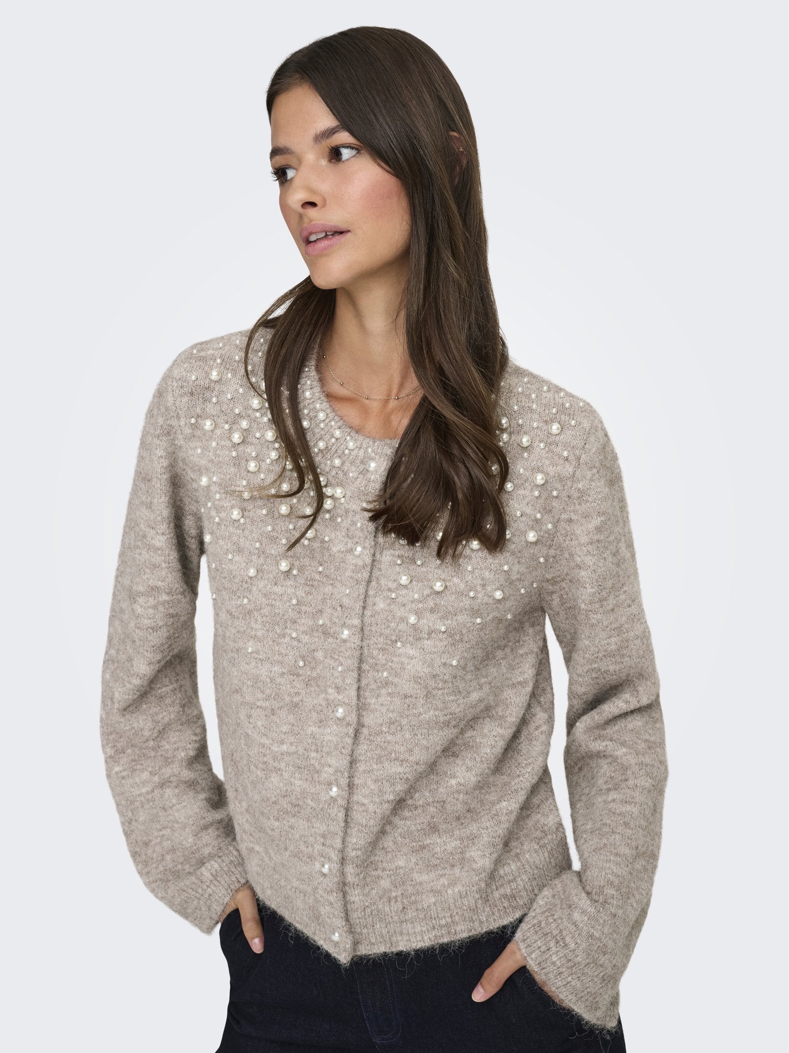Only Damen Strickjacken Malt Ball/Melan