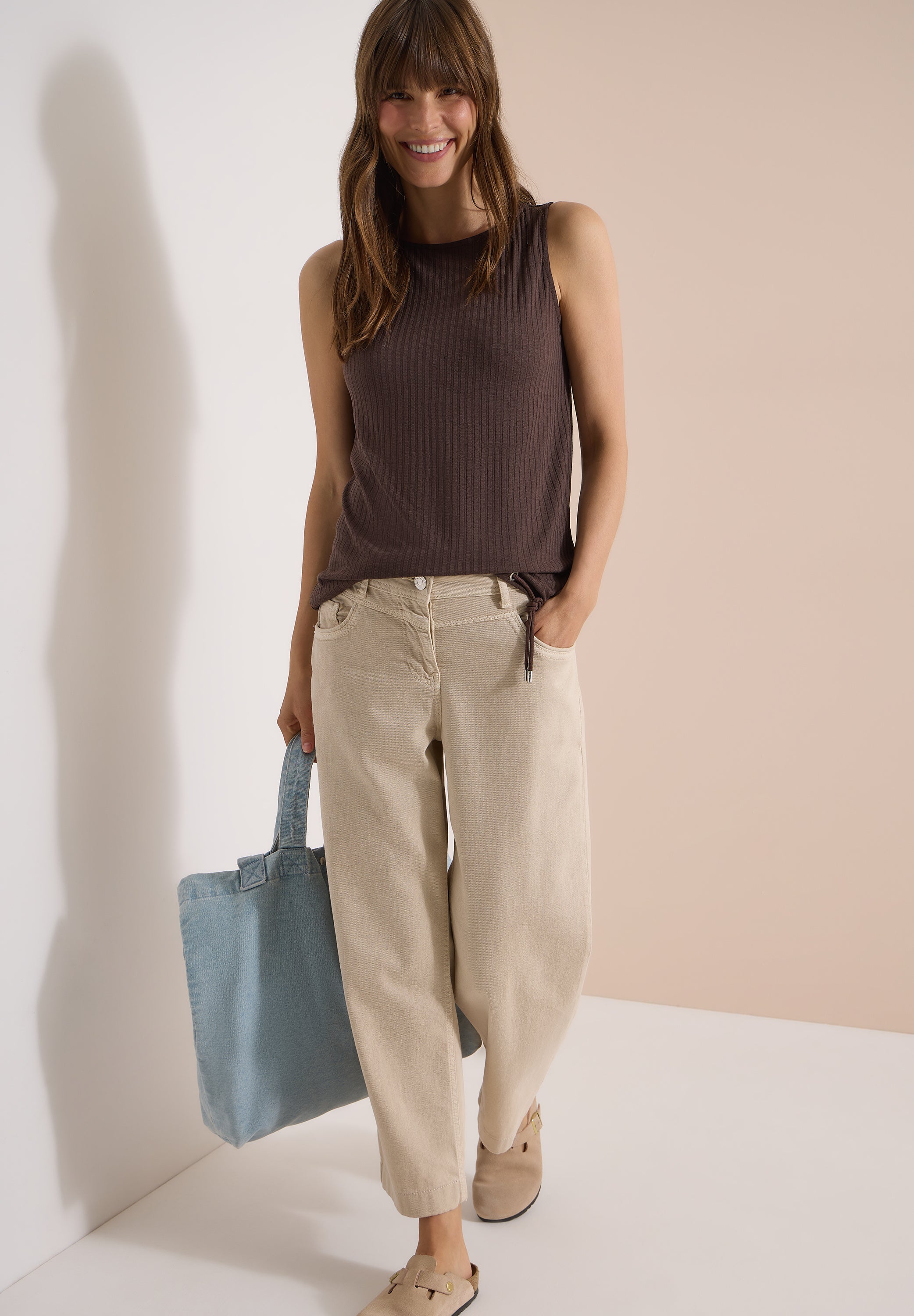 Cecil Damen T-Shirts Brown Cac