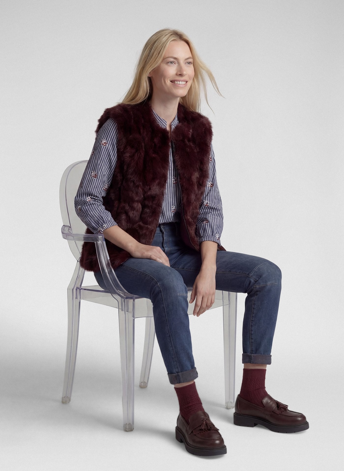 Rabe Damen Indoorwesten Merlot