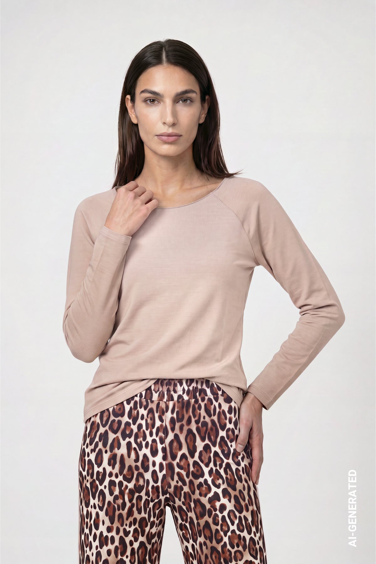 Monari Damen T-Shirts Cappuccino