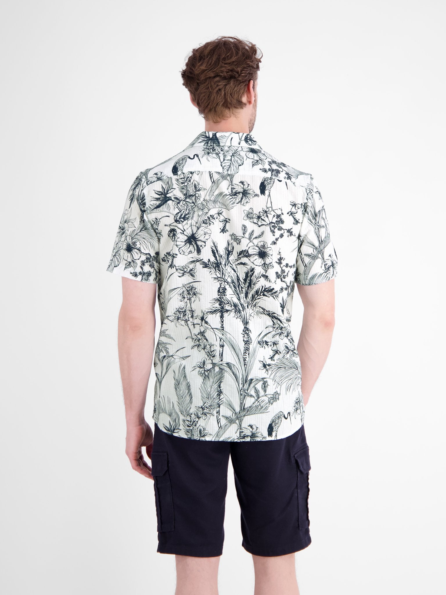 Lerros Herren Hemden kurz Broken White