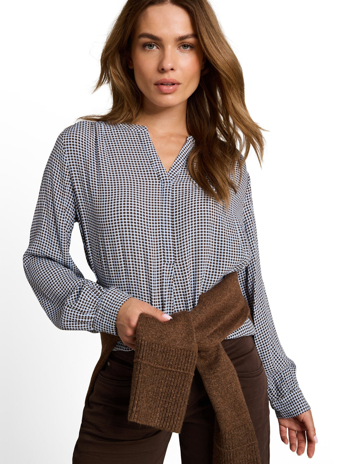 Tom Tailor Damen Blusen kurz Small Blue Brow