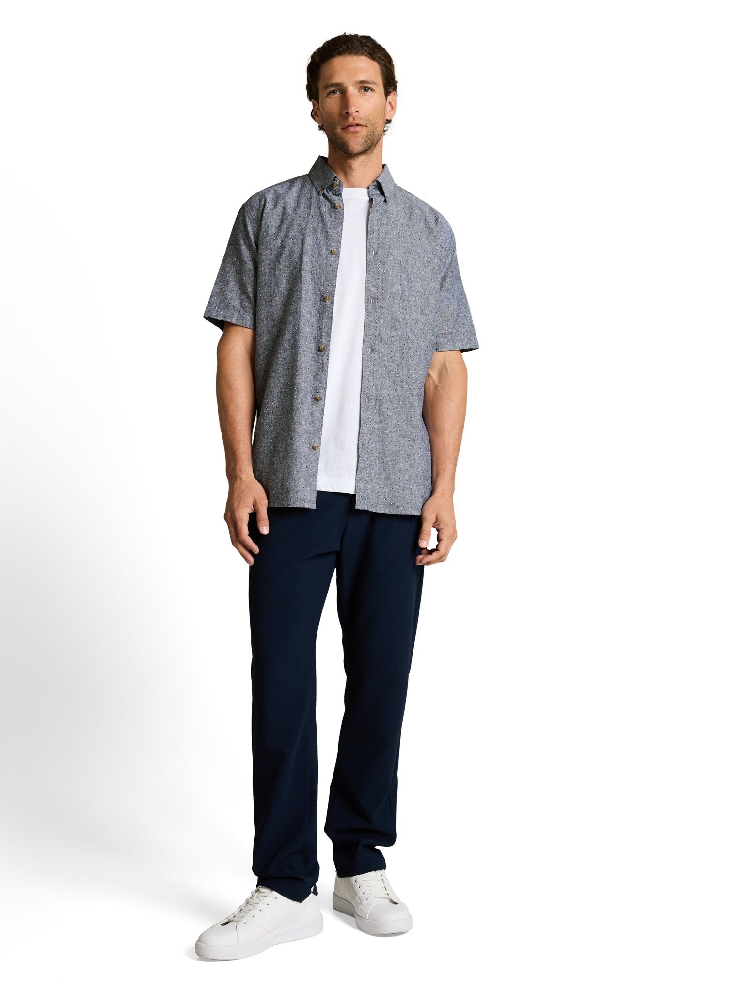 Tom Tailor Herren Hemden kurz Navy Design