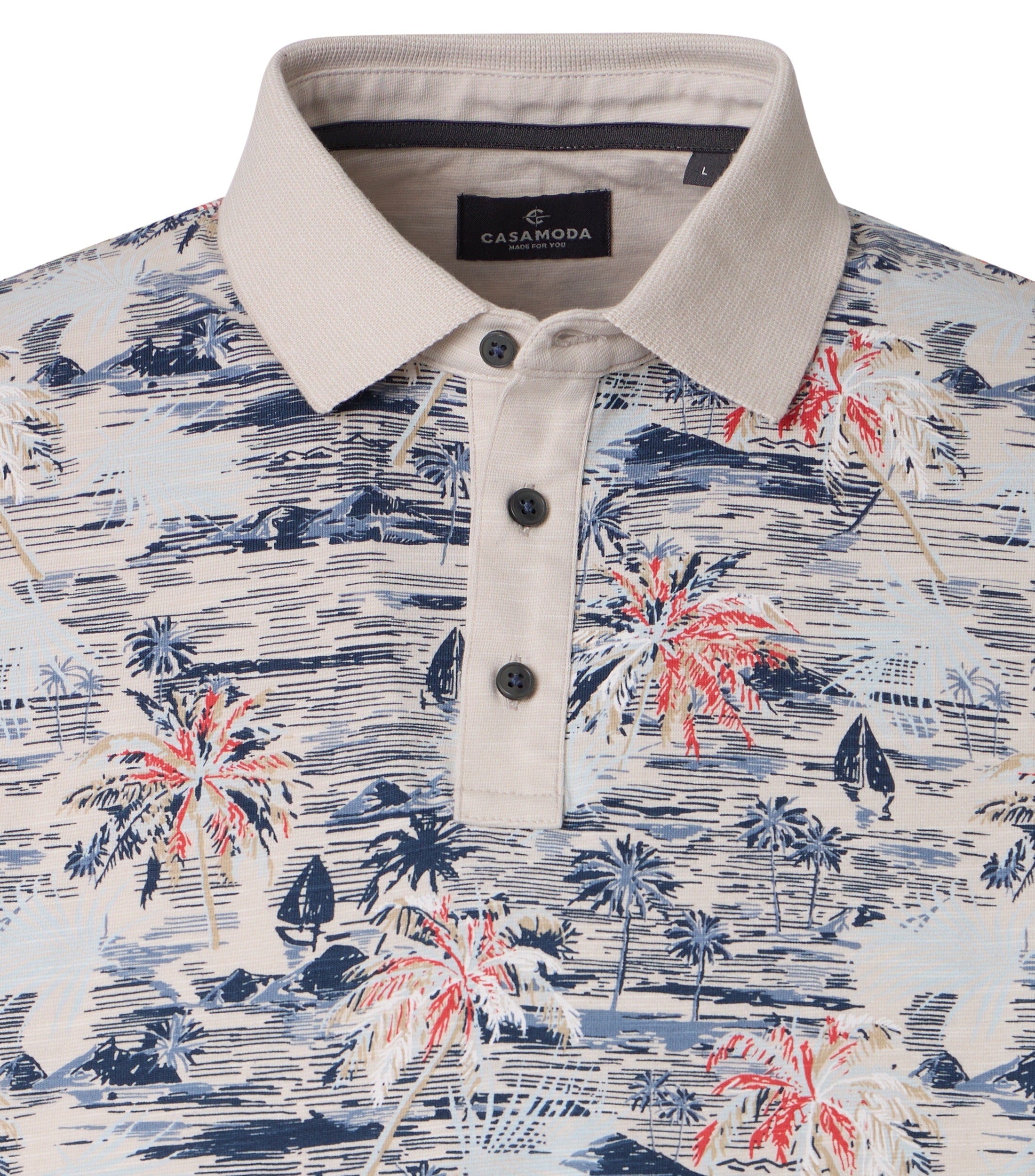 Casa Moda Herren Polo-Shirts  Beige