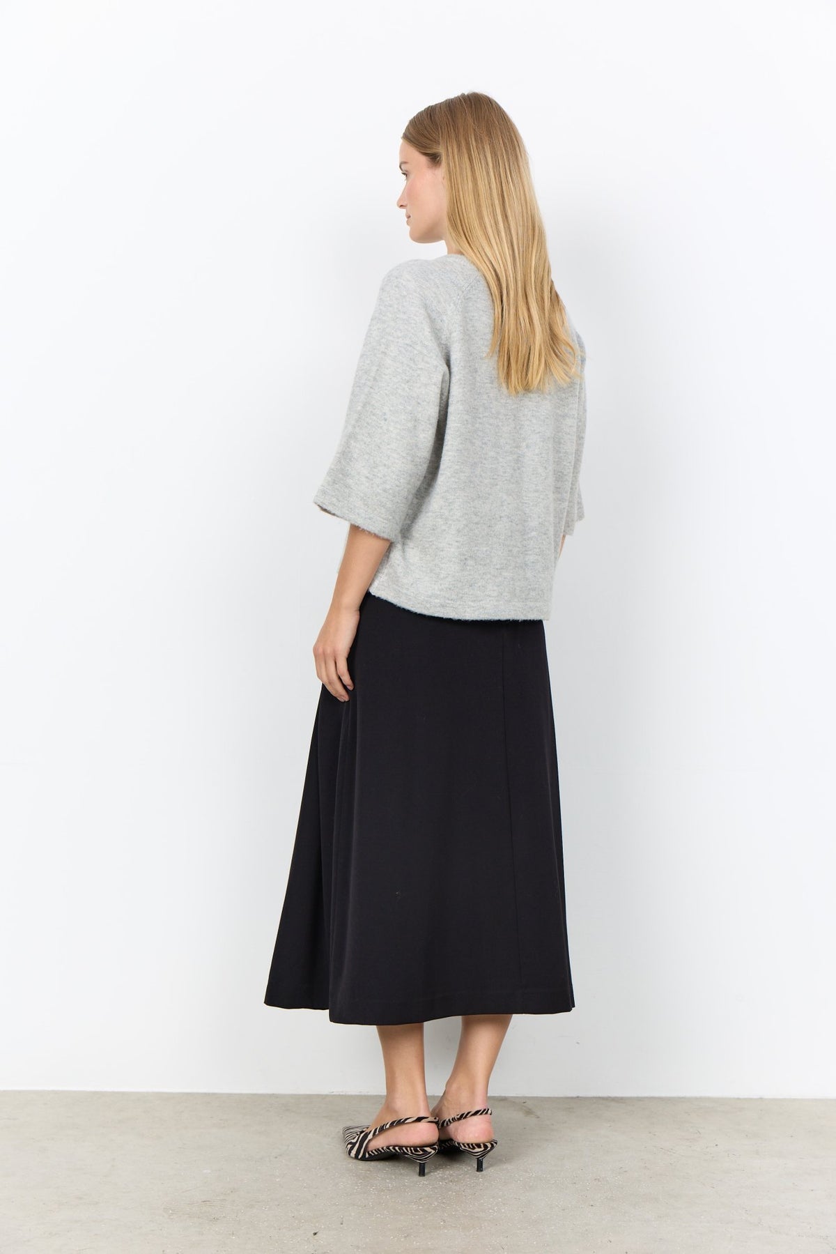 Soya Concept Damen Pullover Lt Grey Melange