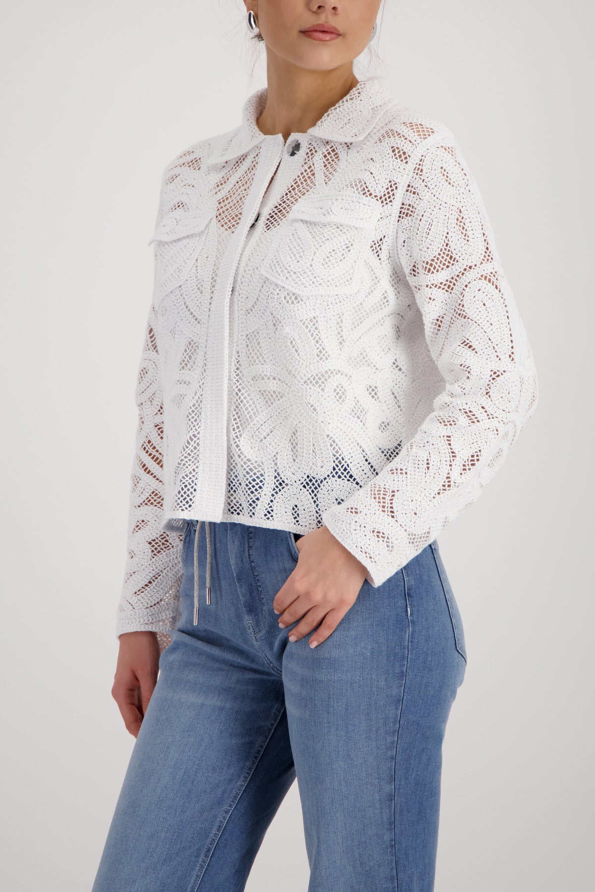 Monari Damen Strickjacken Cream