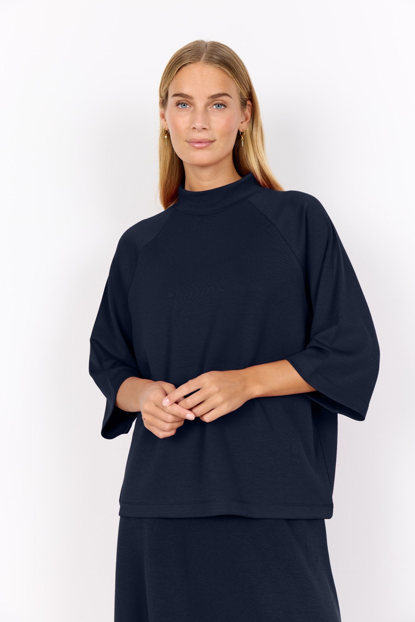 Soya Concept Damen Blusen kurz Navy