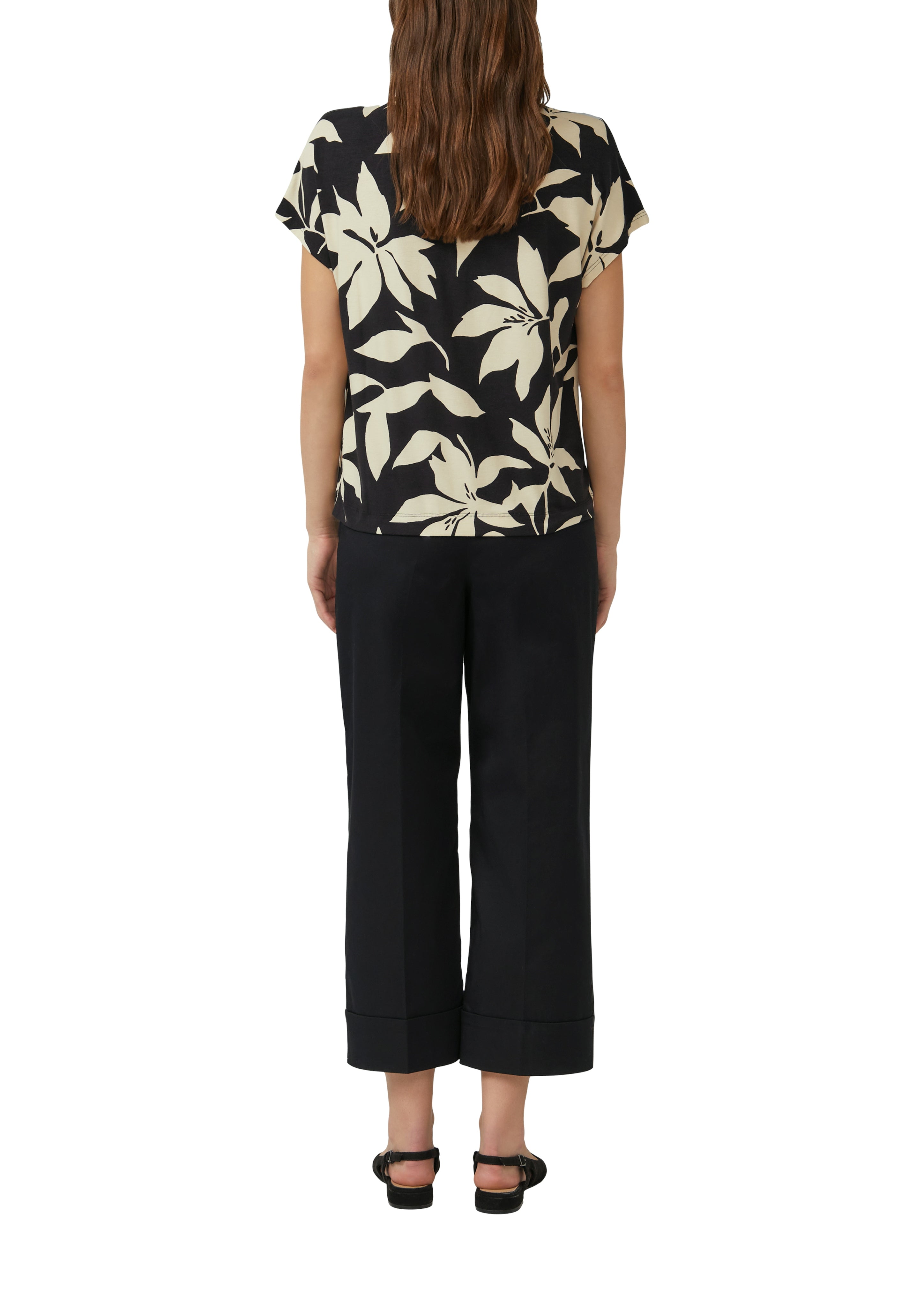 S. Oliver red Damen T-Shirts Grey/Black
