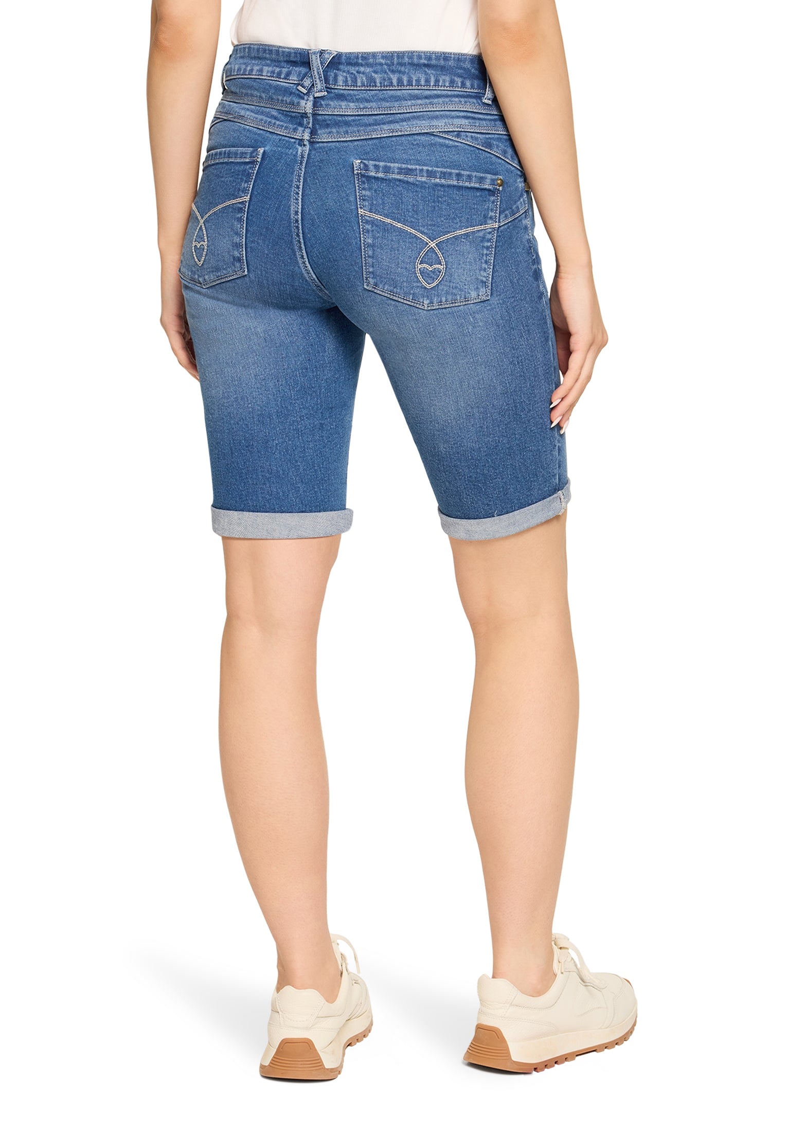 Cartoon Damen Shorts Middle Blue Den