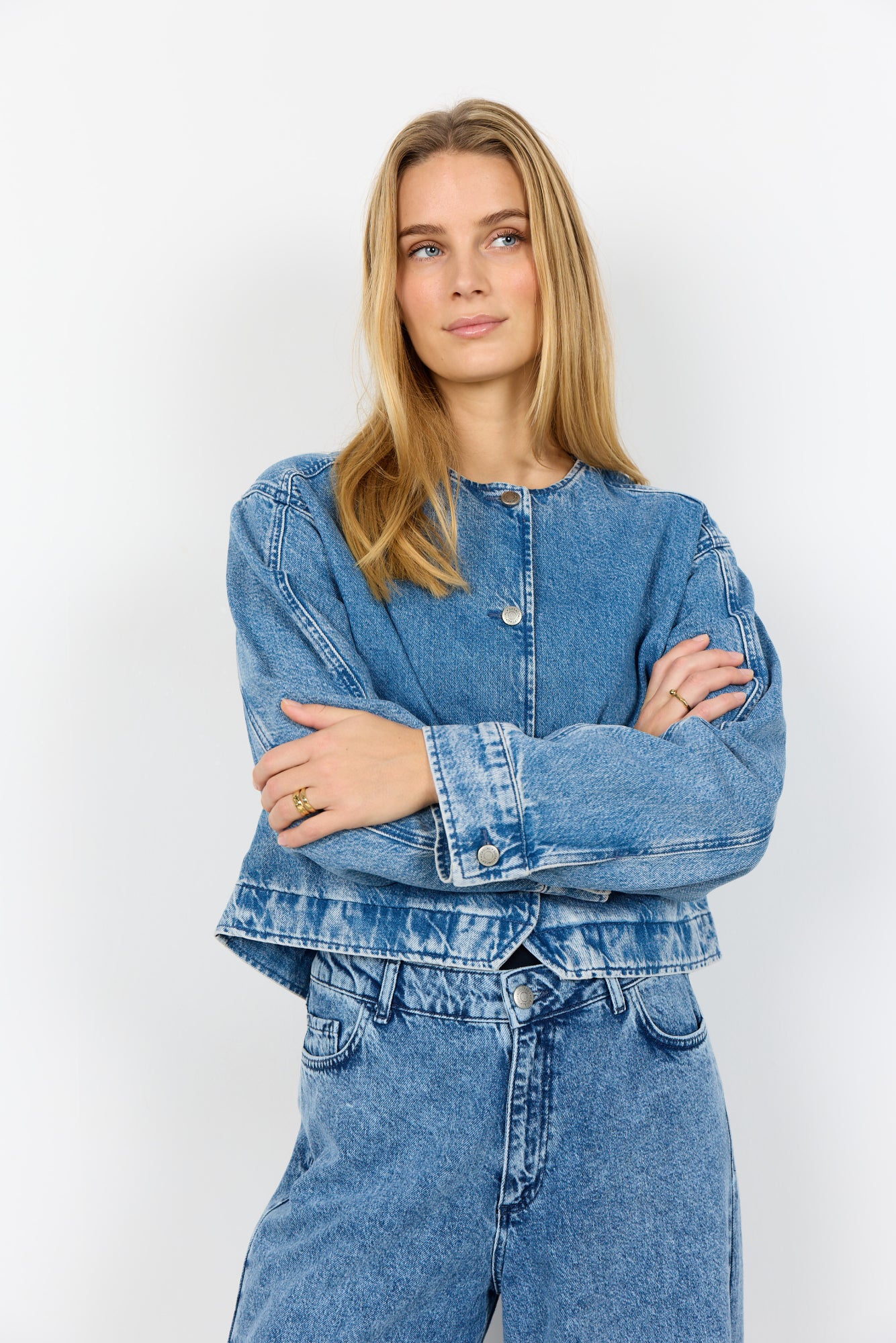 Soya Concept Damen Jacken Medium Blue Den
