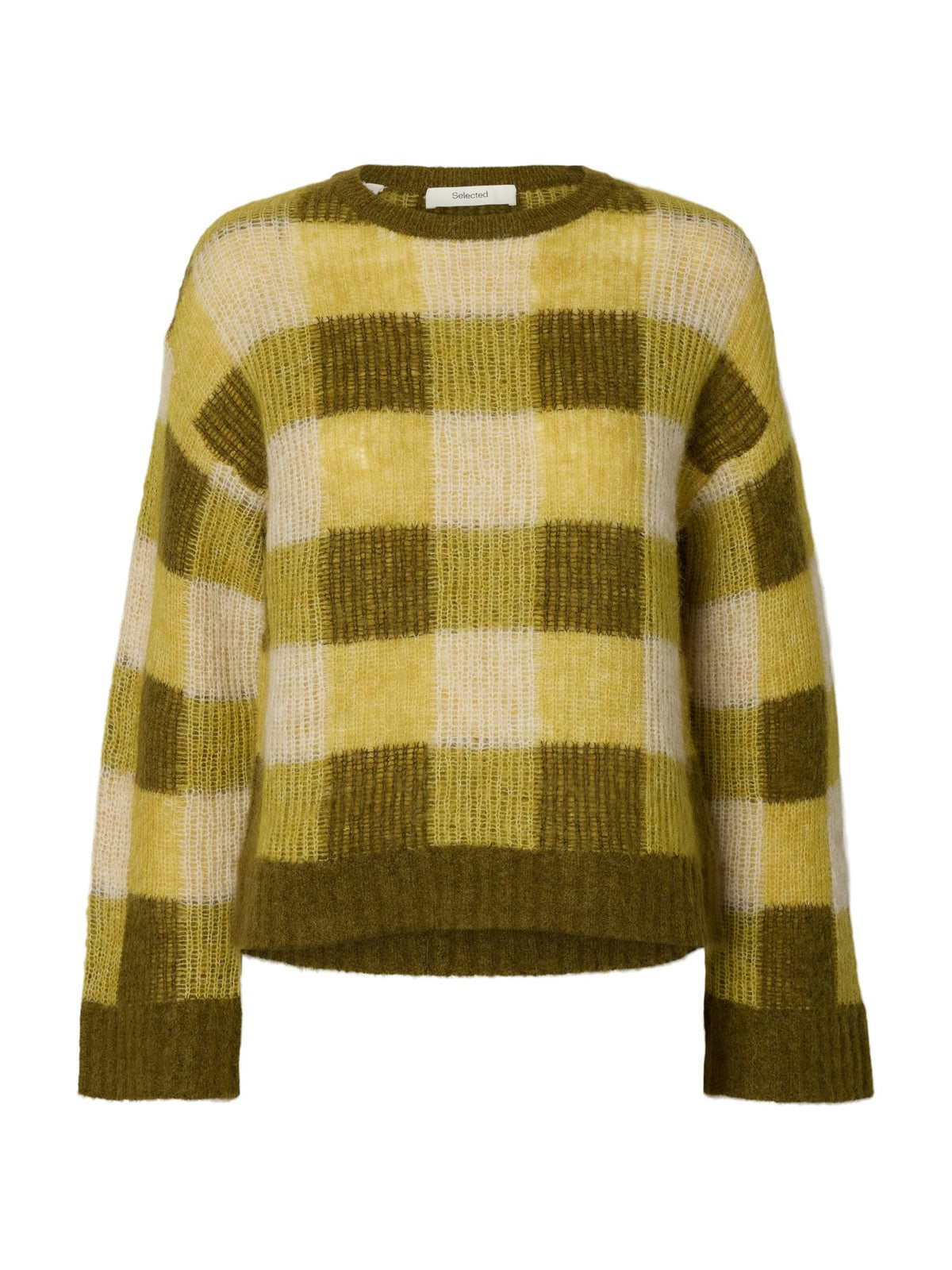 Selected Femme Damen Pullover Avocado Oil/Fir