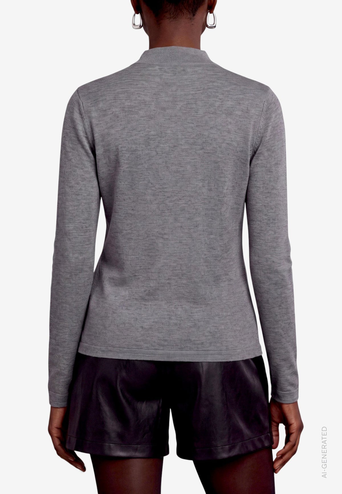 Zero Damen Pullover True Grey Melan