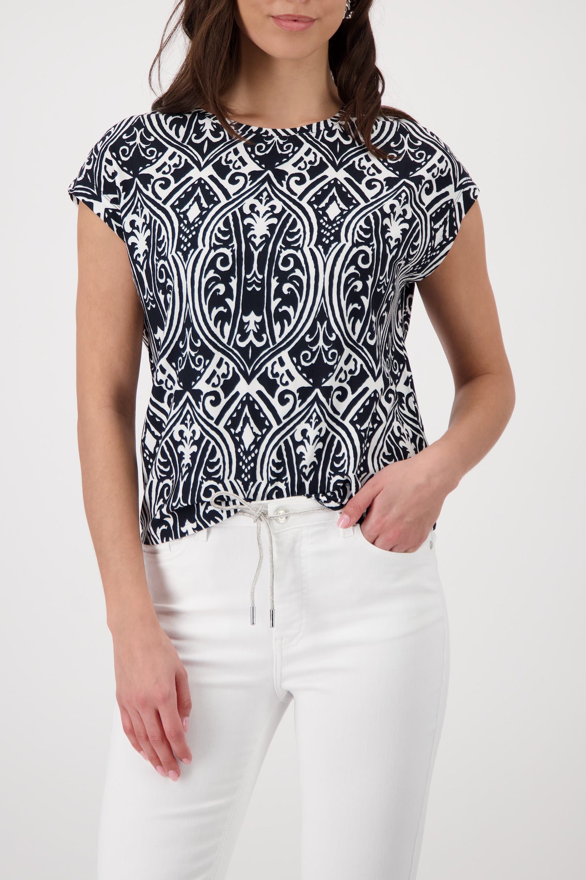 Monari Damen T-Shirts  Schwarz Gem