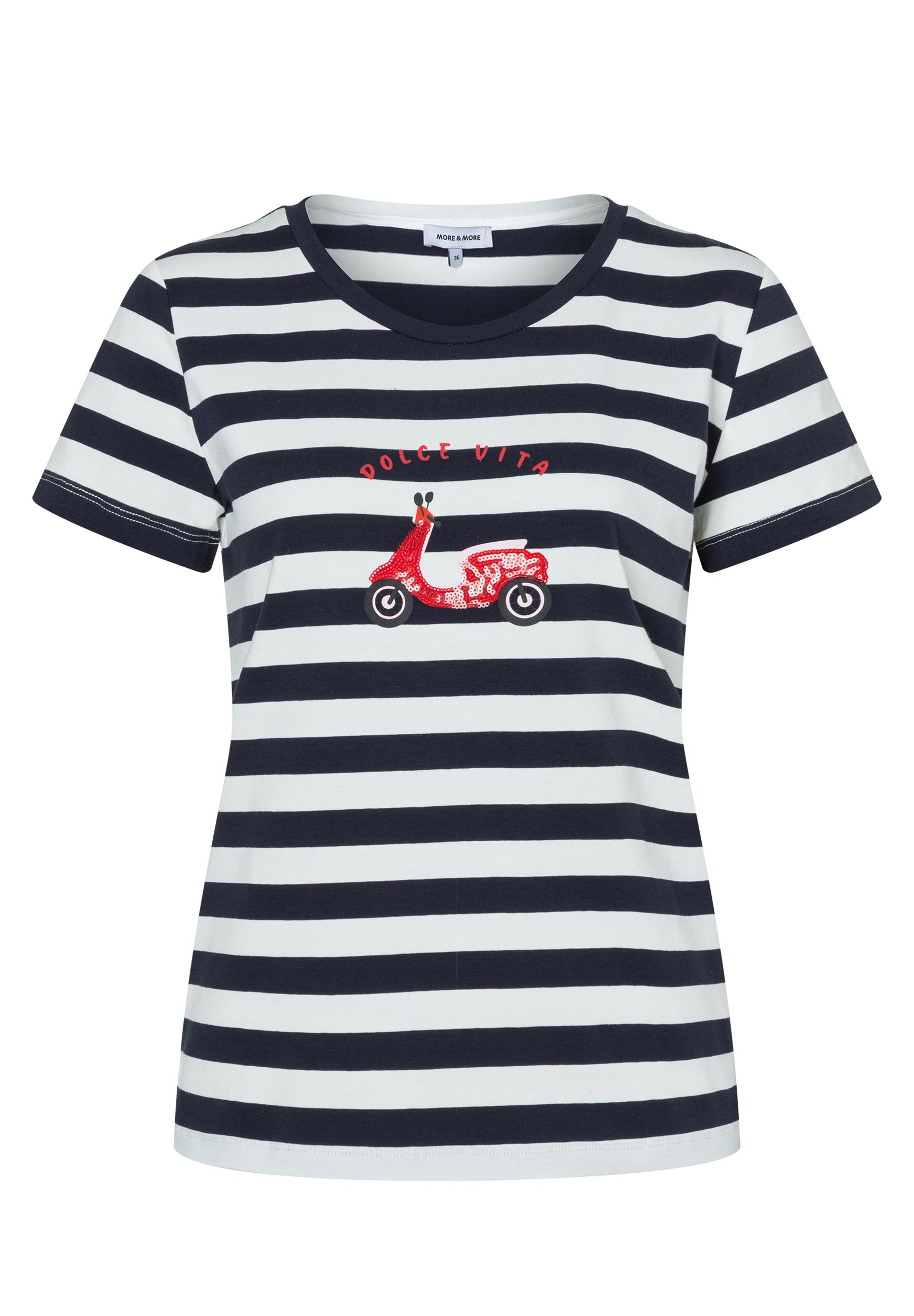 More & More Damen T-Shirts  Marine Off