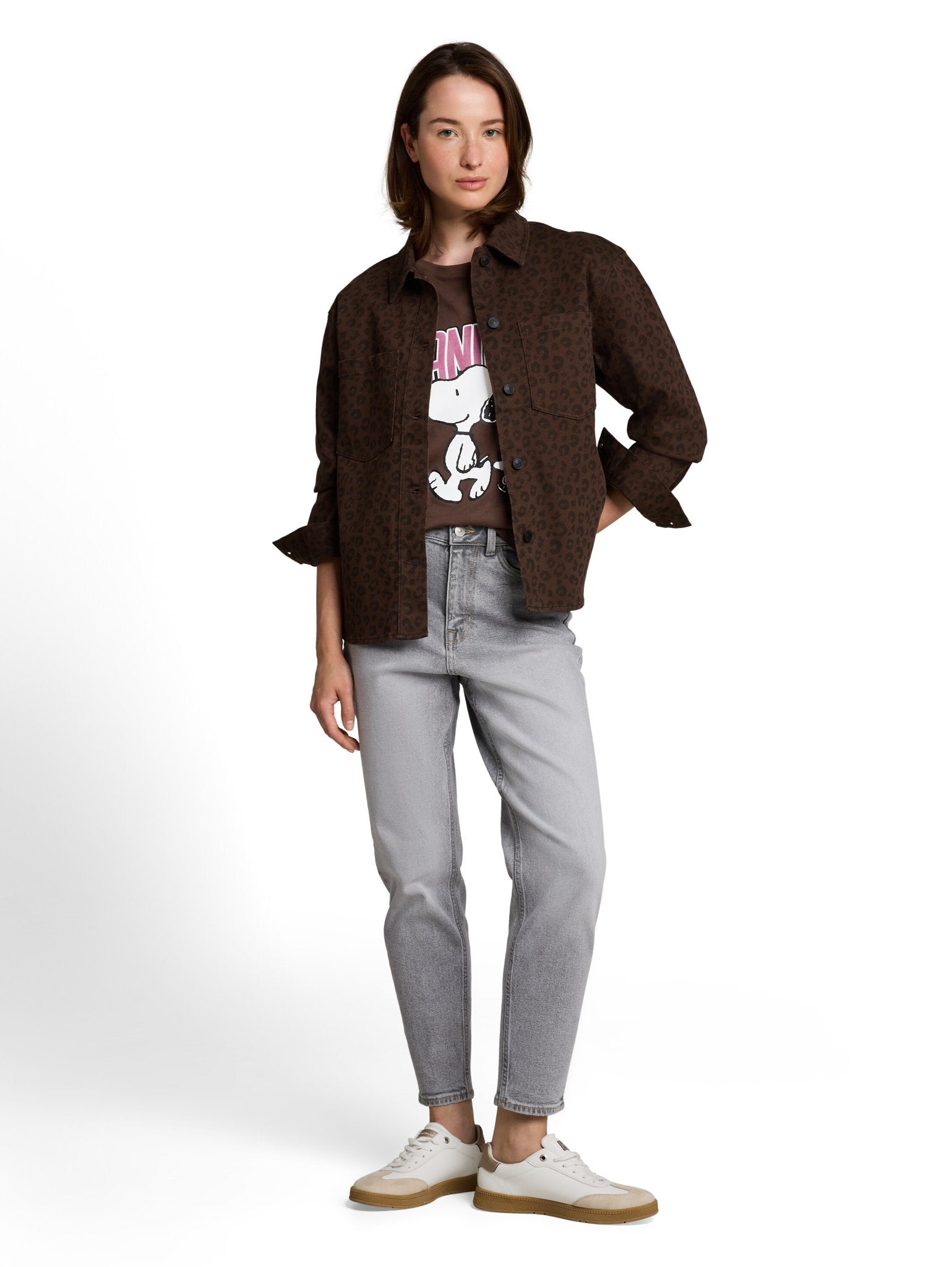 Tom Tailor denim Damen T-Shirts Cool Dark Brown