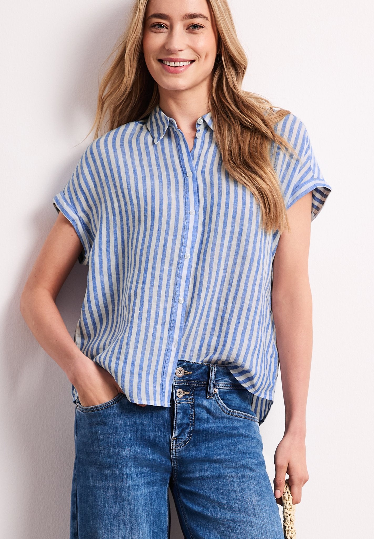 Street One Damen Blusen  Drift Blu