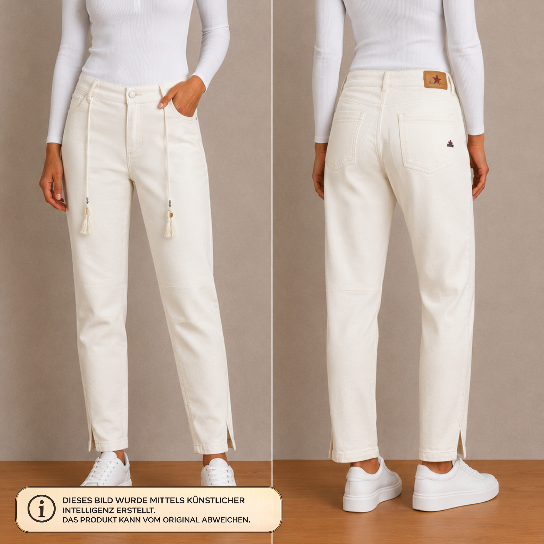 Buena Vista Damen Jeans Cream