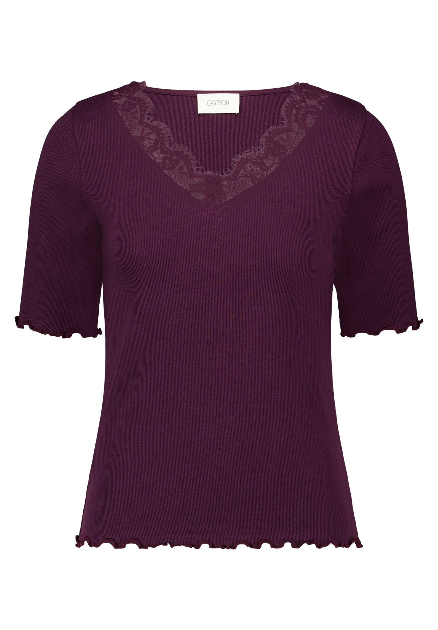 Cartoon Damen T-Shirts Dark Dahlia
