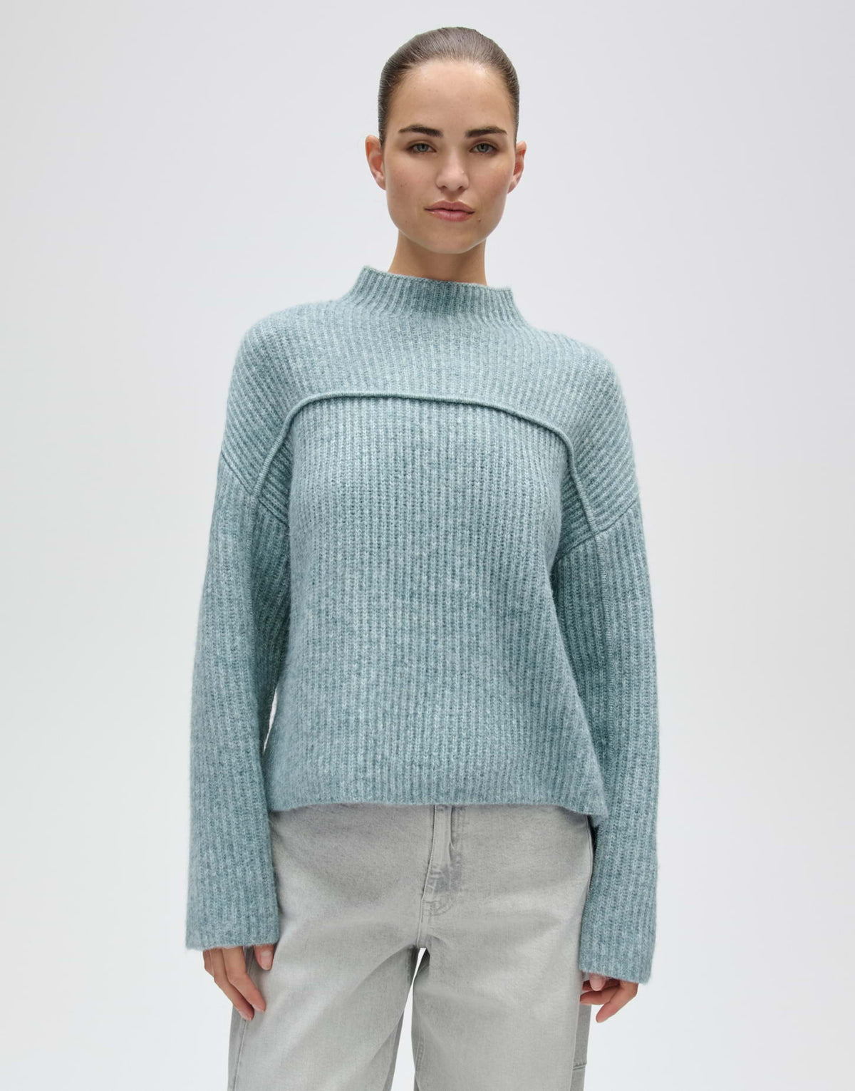 Opus Damen Pullover Dusty Aqua