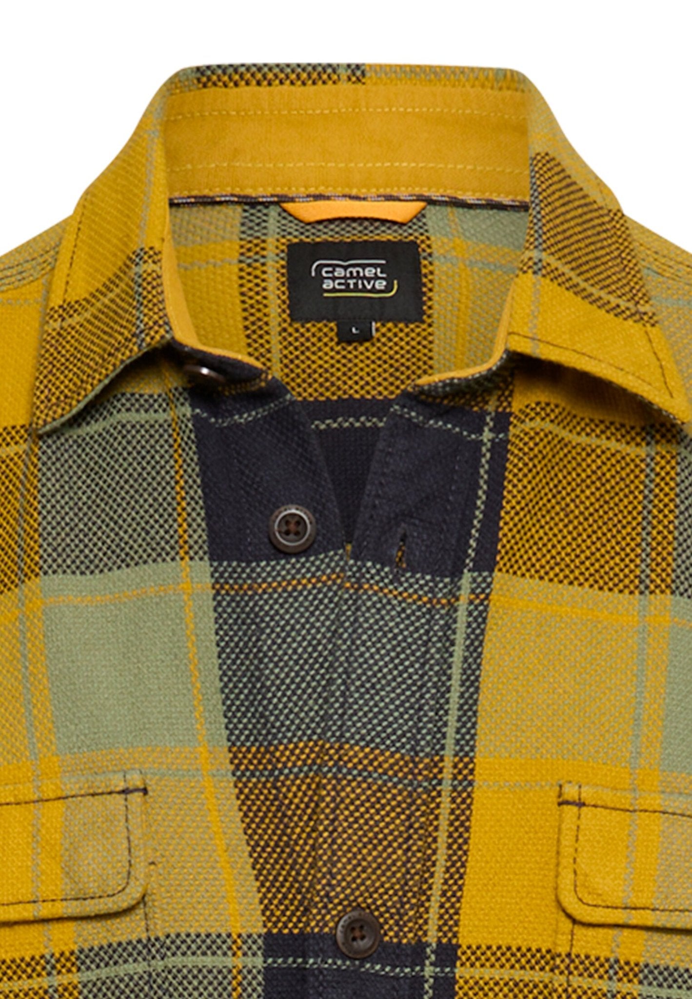 Camel active Herren Hemden  Moss Yellow