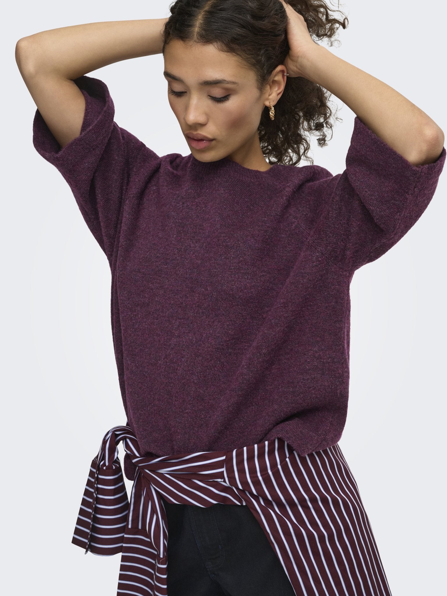 only Damen Pullover Mauve Wine/Mela