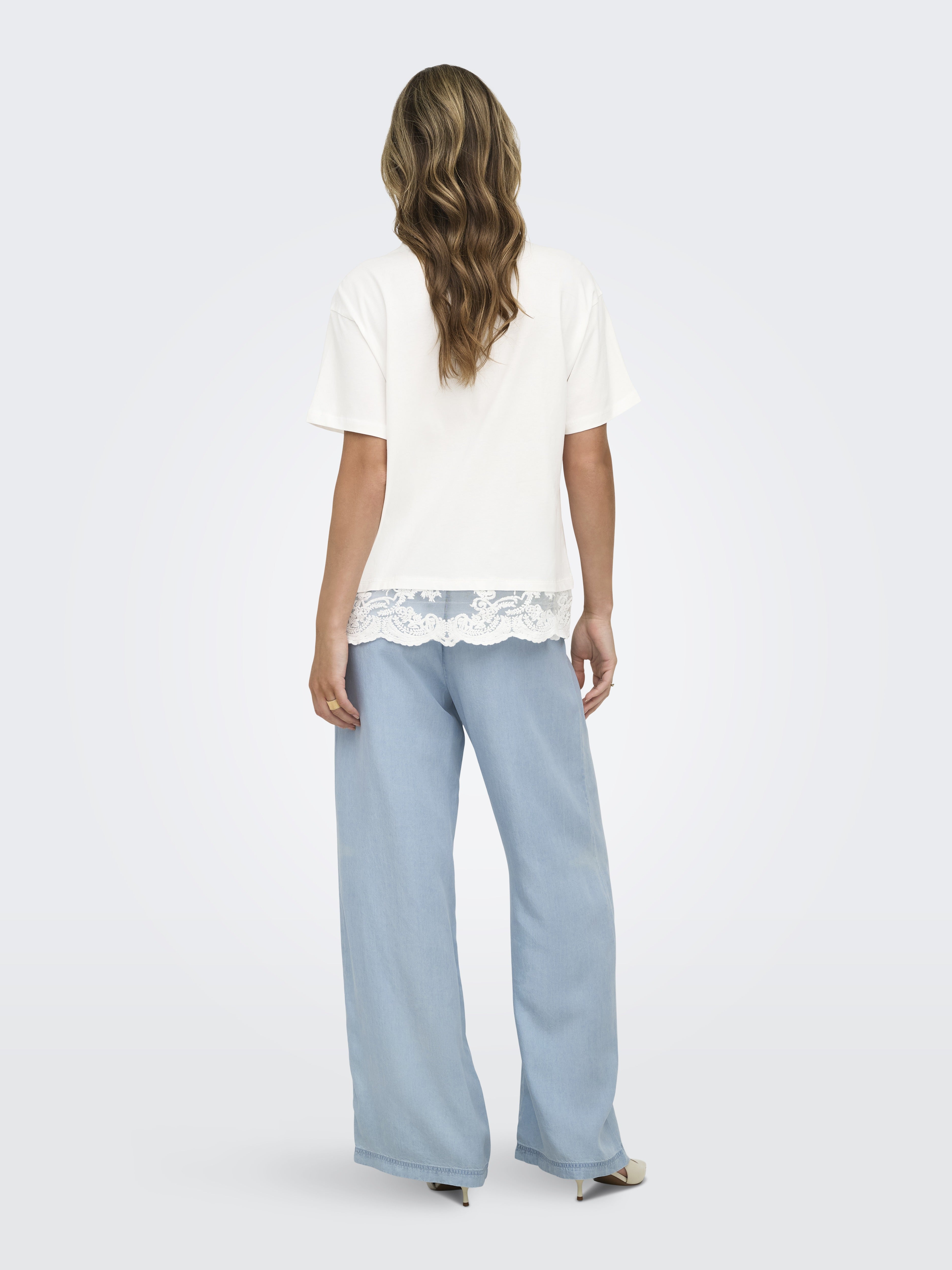 only Damen T-Shirts Cloud Dancer/Cl