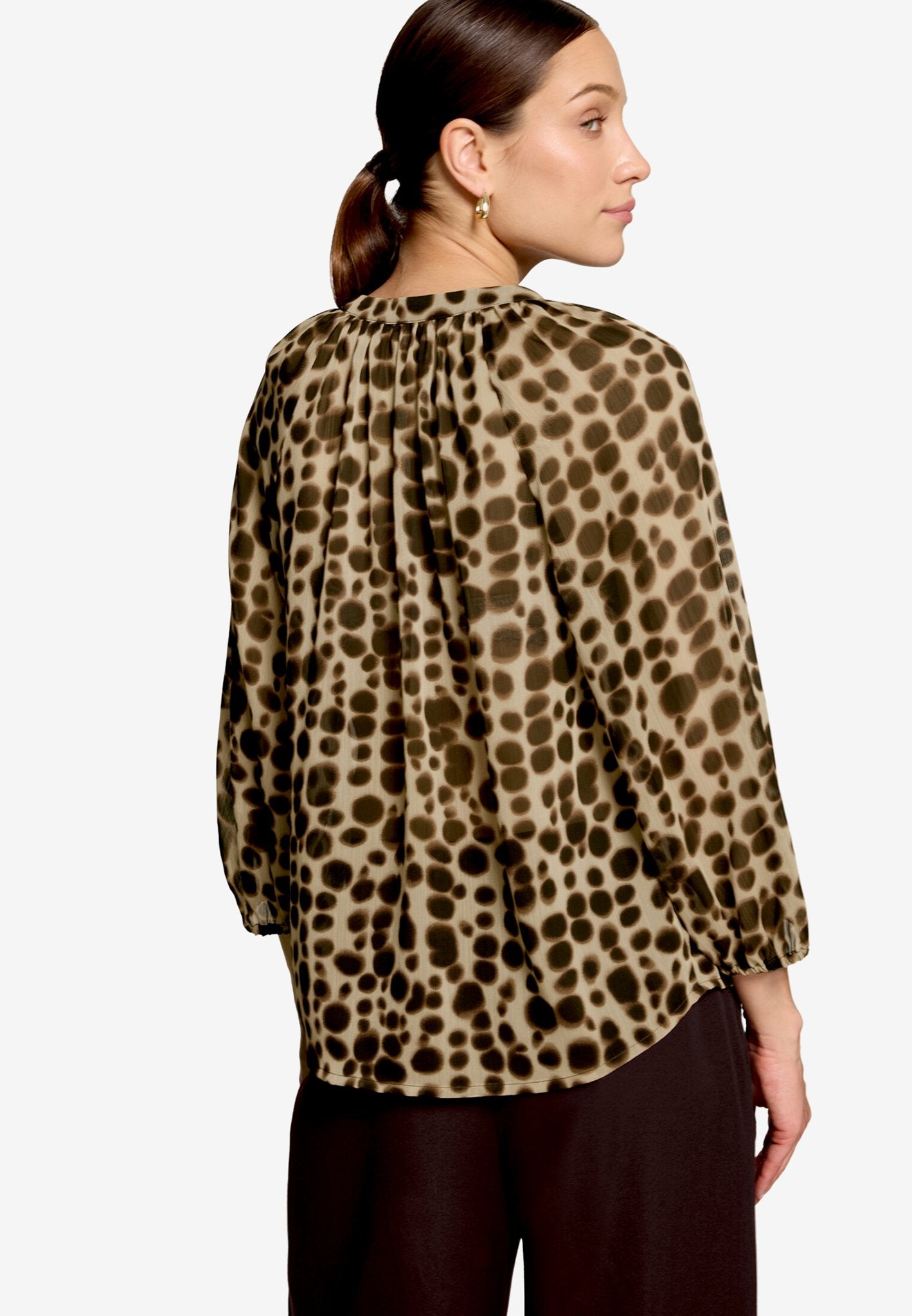 Zero Damen Blusen Beige/Brown