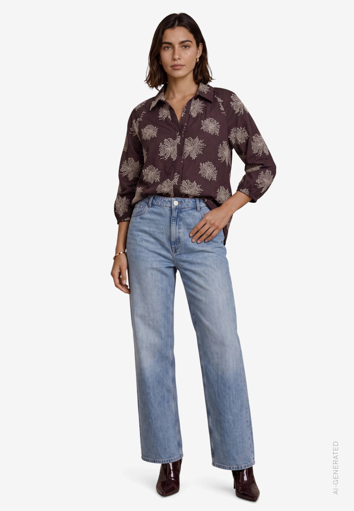 Zero Damen Blusen Brown/Beige