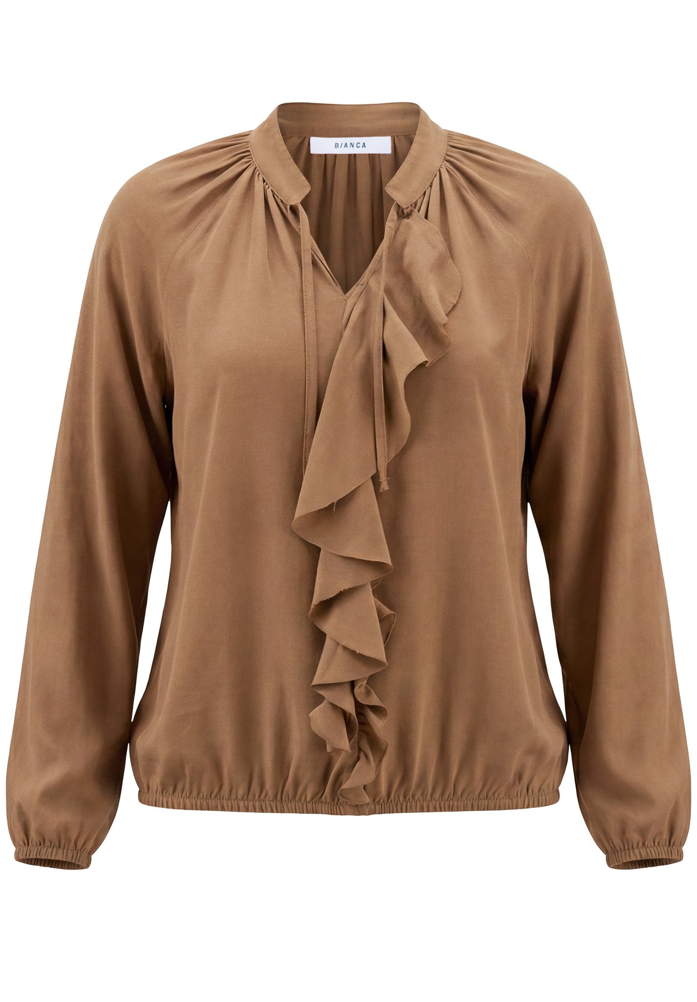 Bianca Damen Blusen Cognac