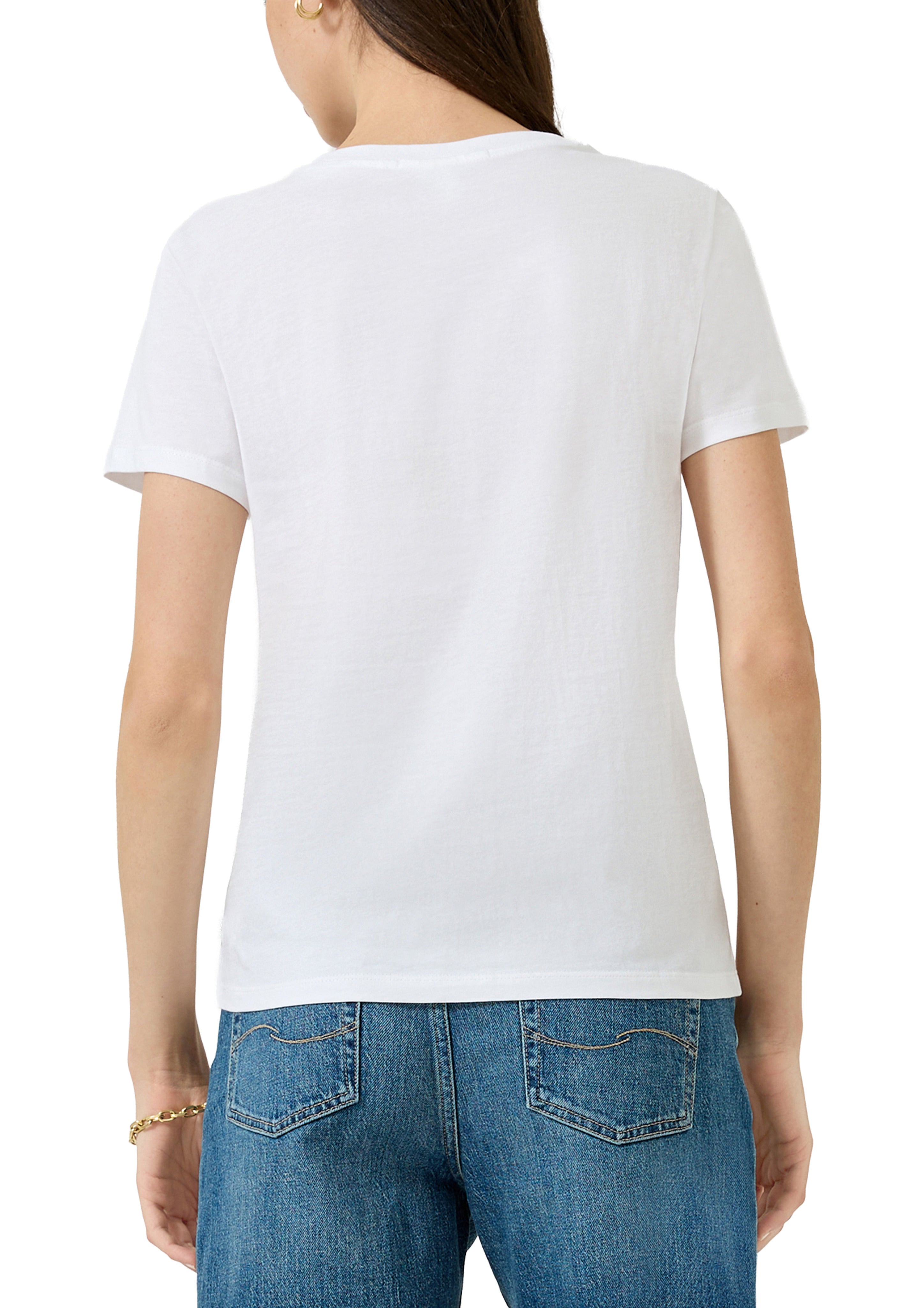 QS by S.Oliver Damen T-Shirts White