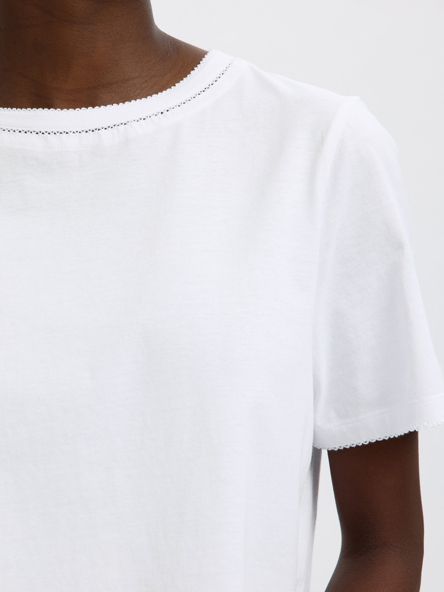 Selected Femme Damen T-Shirts Bright White