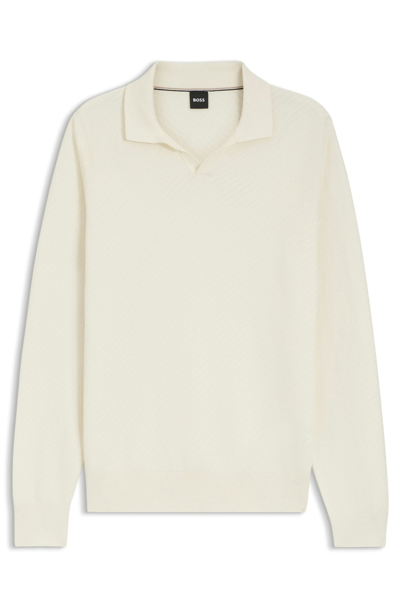 Boss Herren Pullover Open White
