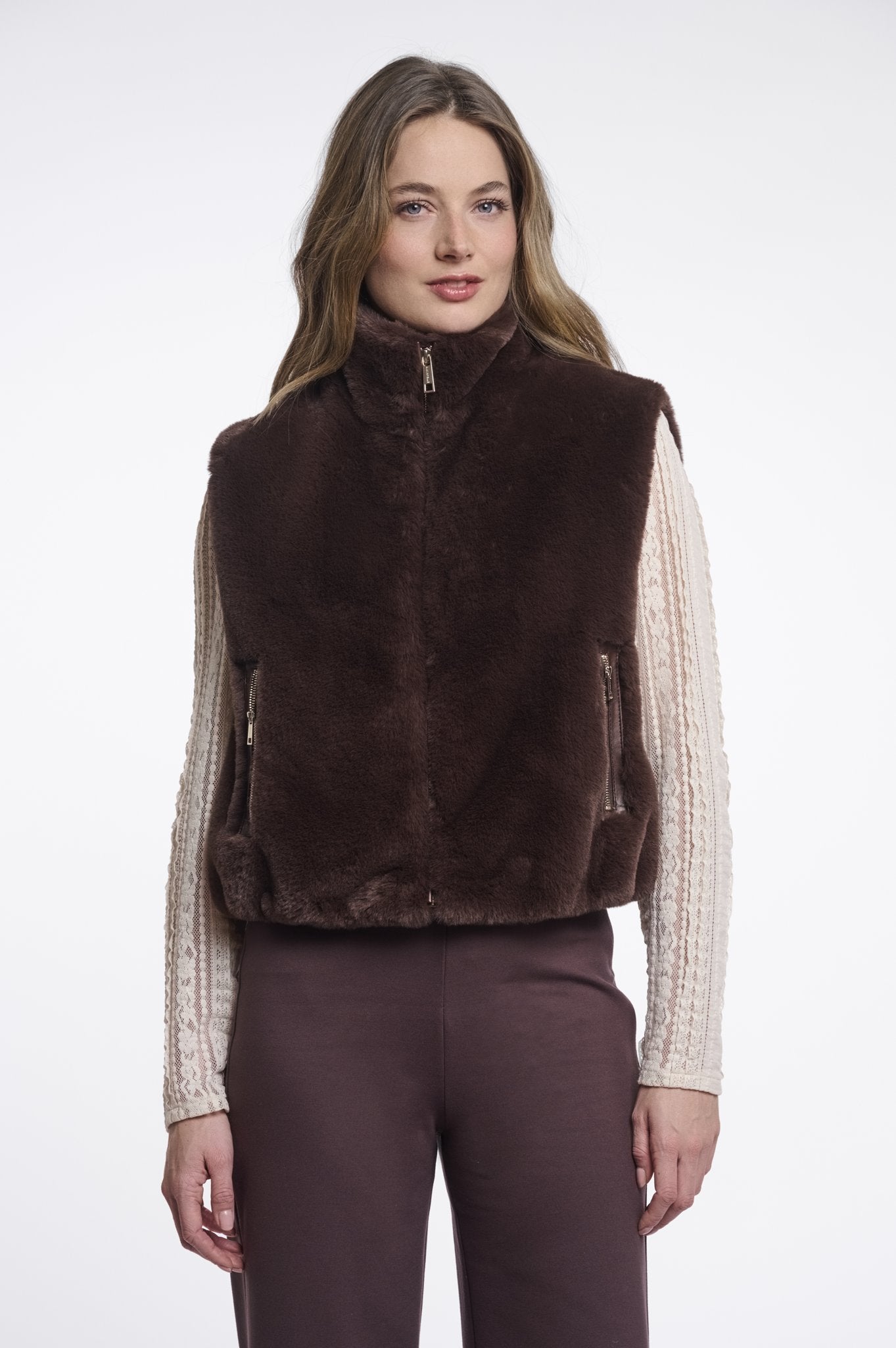 Rino & Pelle Damen Indoorwesten  Coffee Ro
