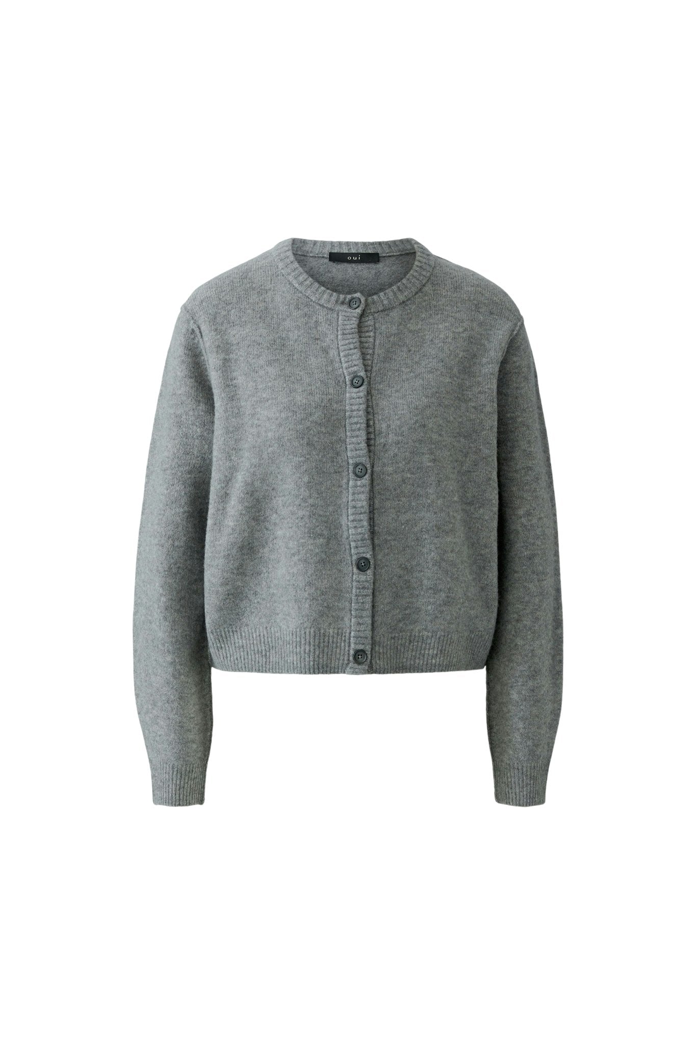 Oui Damen Strickjacken  Steel Grey