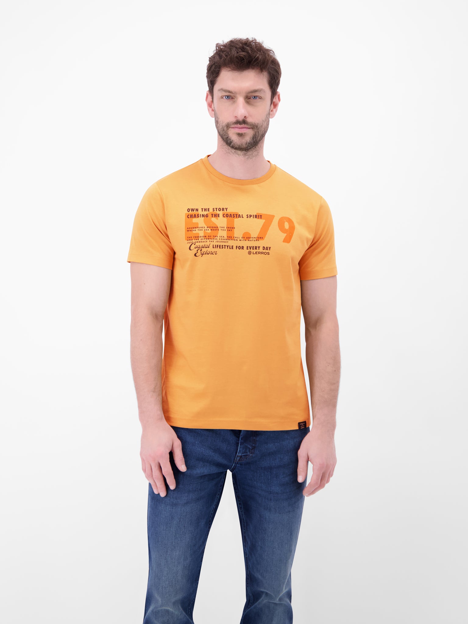 Lerros Herren T-Shirts kurz Dull Peach