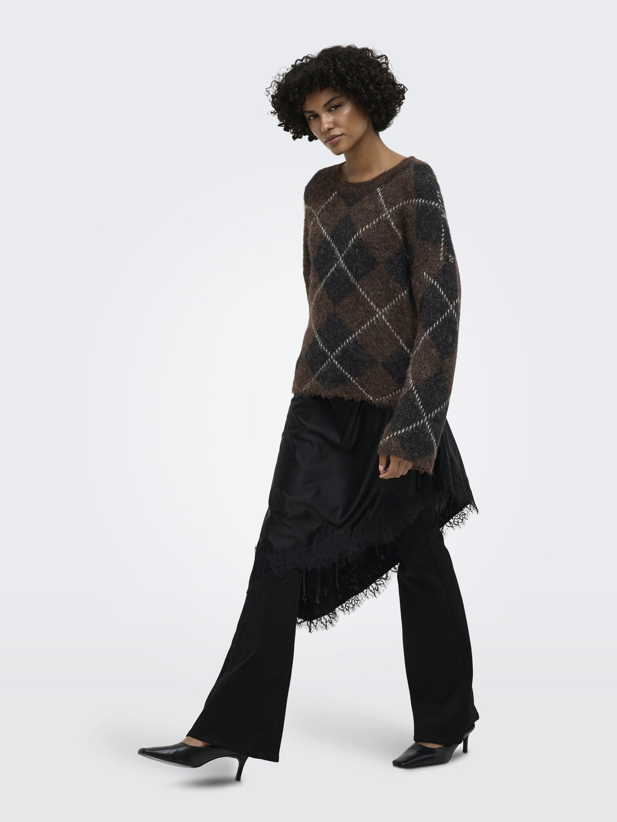 Only Damen Pullover Coffee Bean/Big