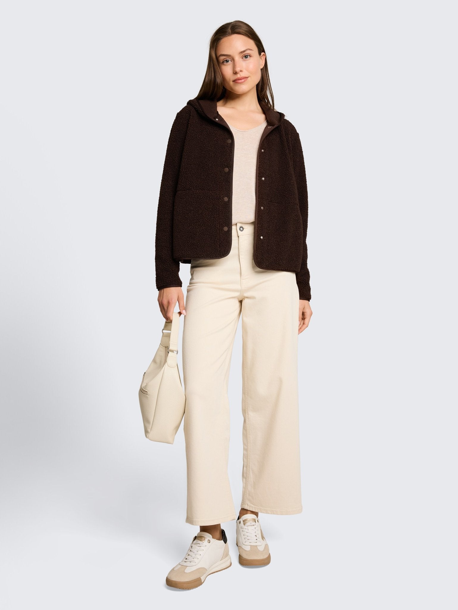 Tom Tailor Damen Sweatshirts Java Dark Brown