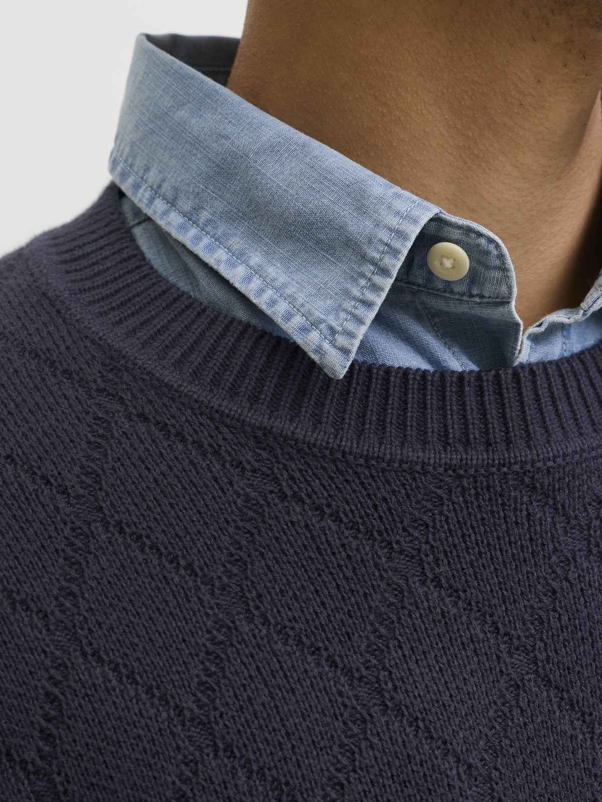 Jack & Jones Herren Pullover Night Sky/Argyl