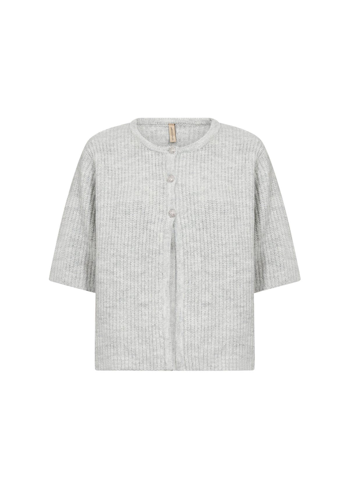 Soya Concept Damen Strickjacken Lt Grey Melange