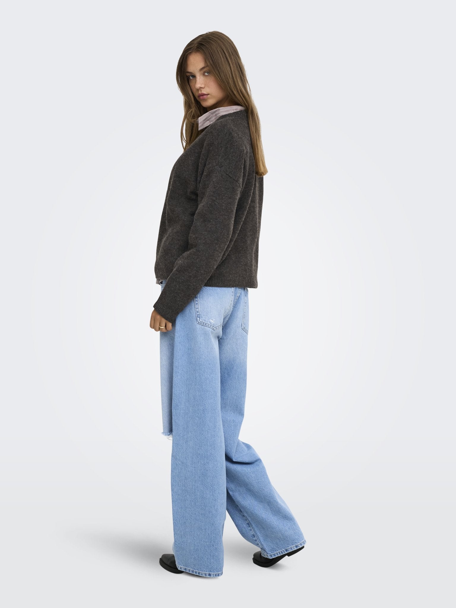 Only Damen Pullover Mole/Melange