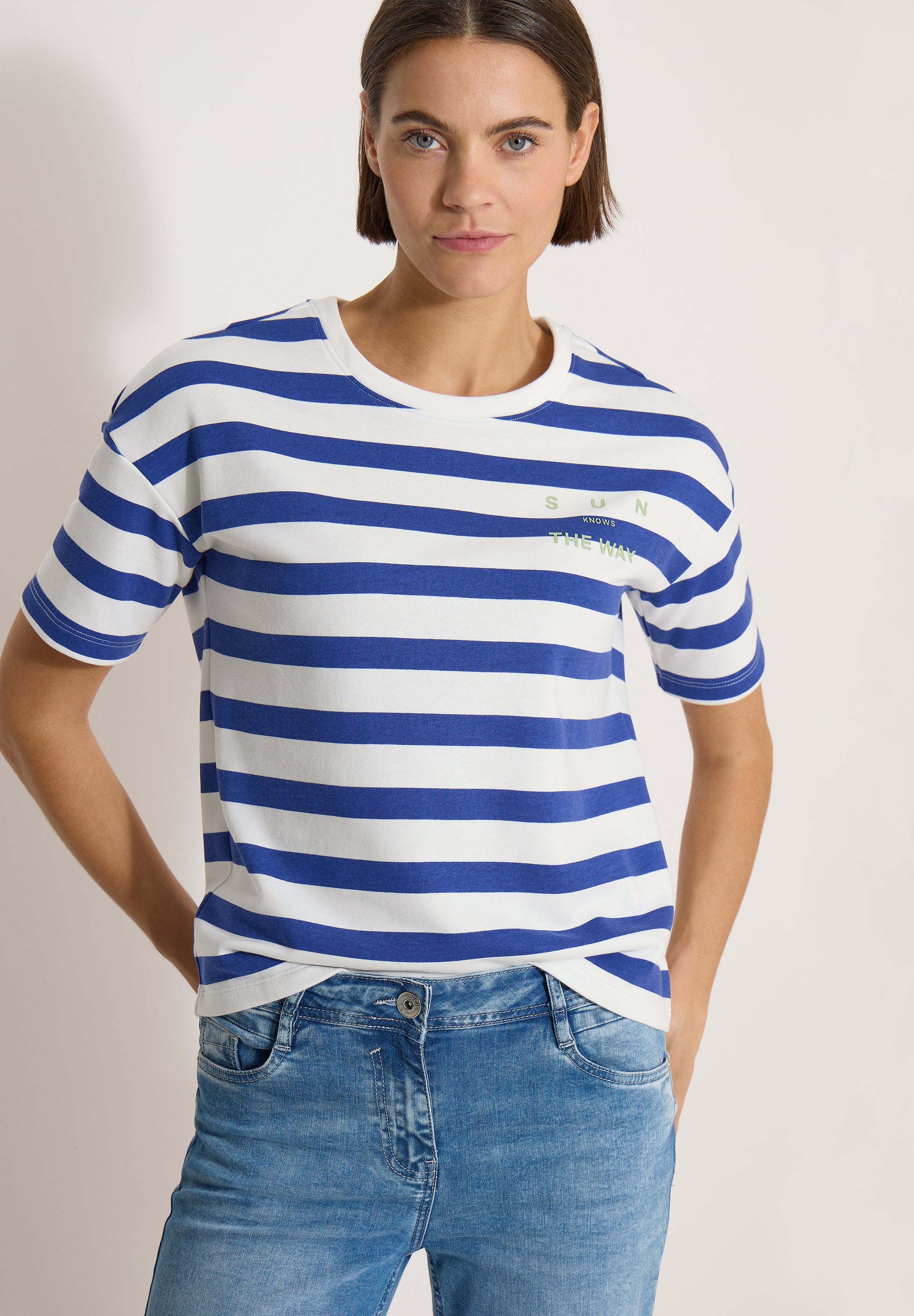 Cecil Damen T-Shirts  Deep Rive
